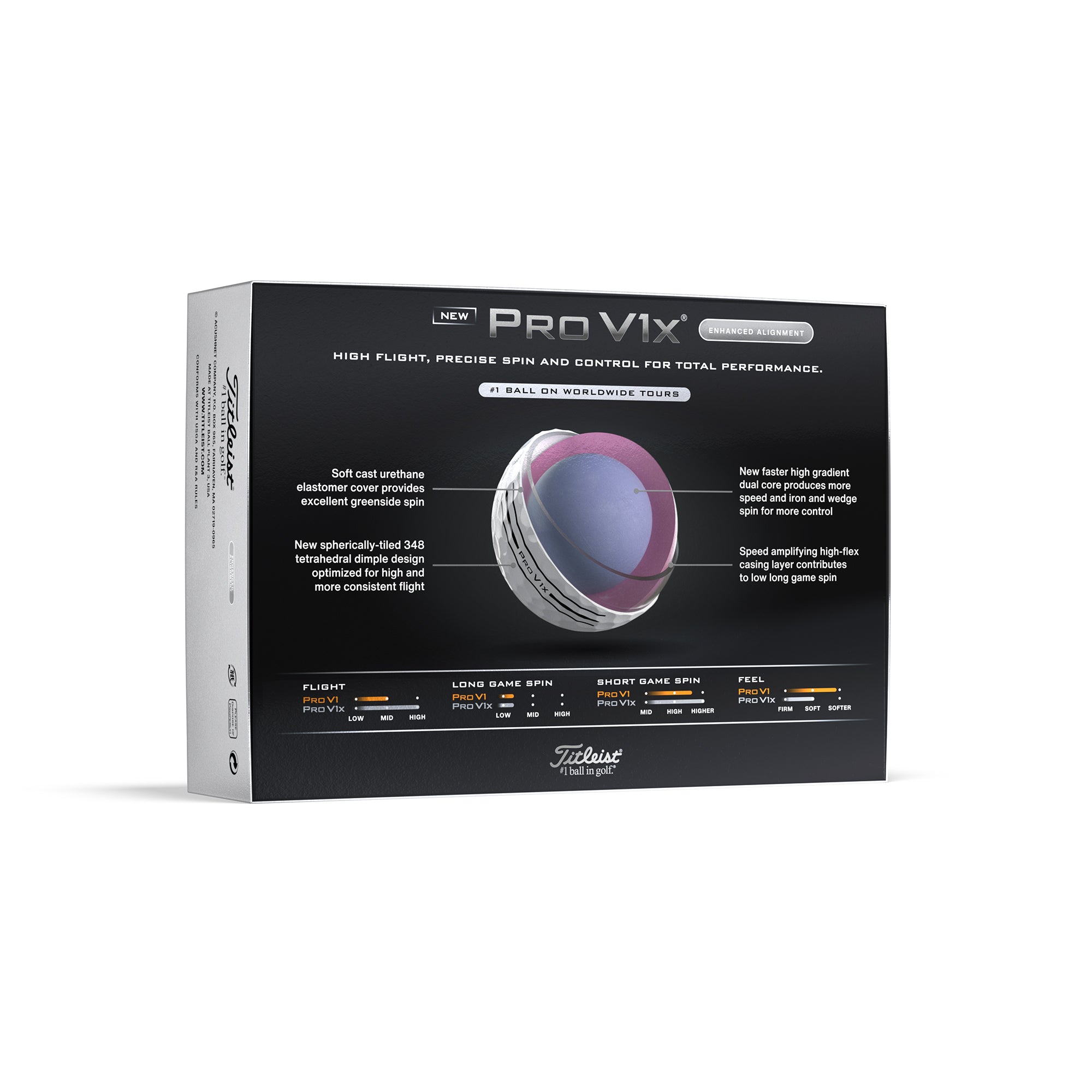 Titleist Pro V1x Enhanced Align Golf Balls 2025 White