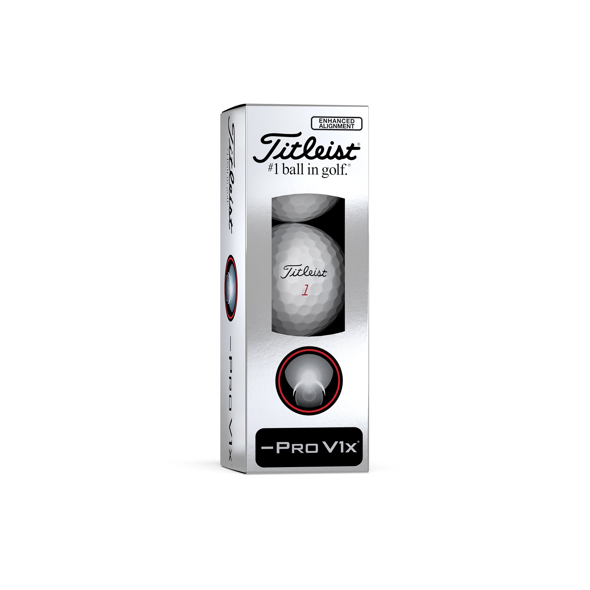 Titleist Pro V1x Left Dash Enhanced Align Golf Balls 2025 White