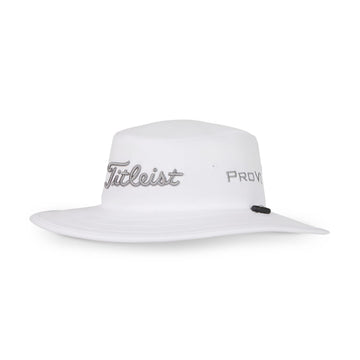 Titleist Tour Aussie Wide Brim Hat White/Grey 10G