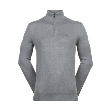 Tommy Hilfiger Essential Cotton 1/4 Zip Medium Grey Heather P91