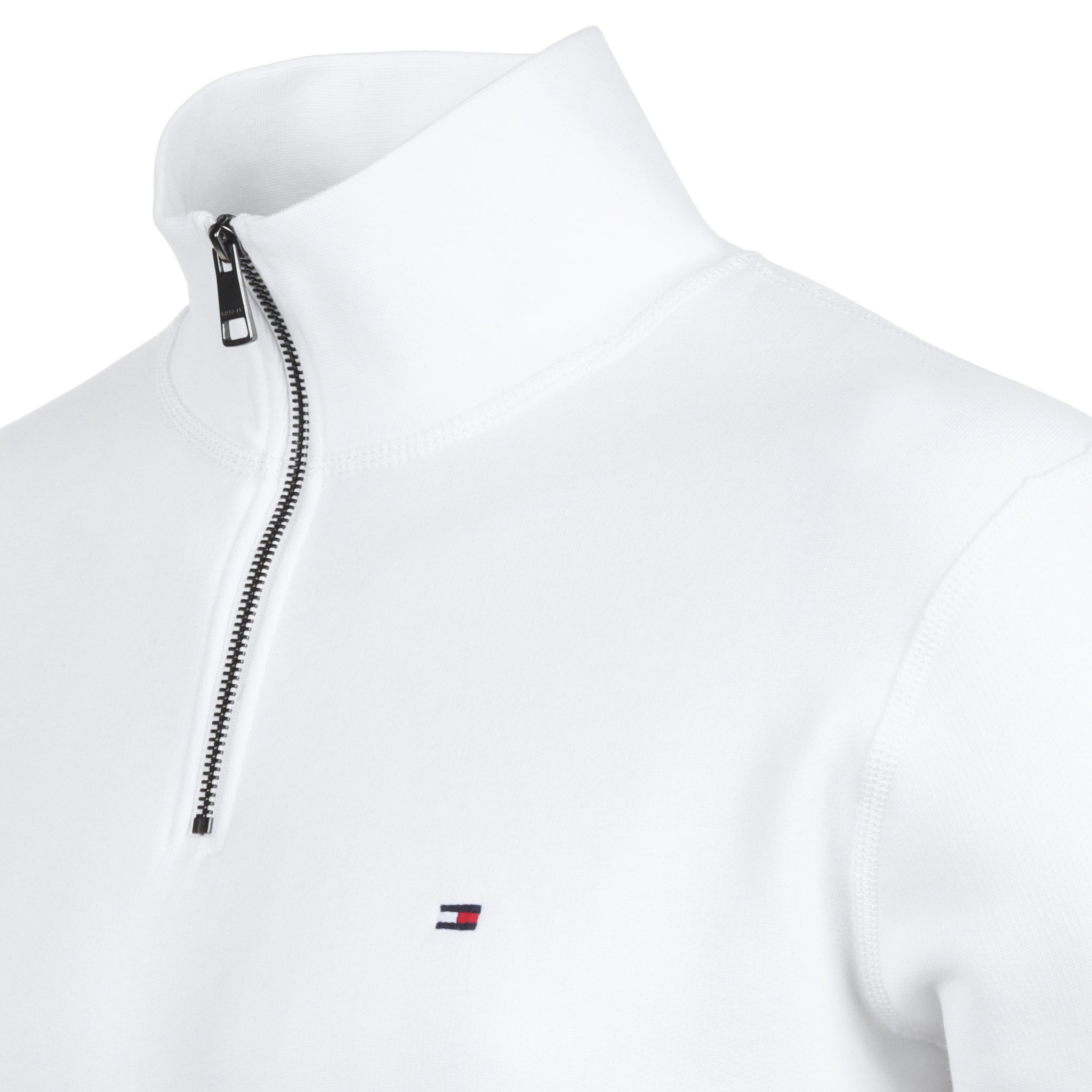 Tommy Hilfiger Essential Fleece 1/4 Zip White YBR