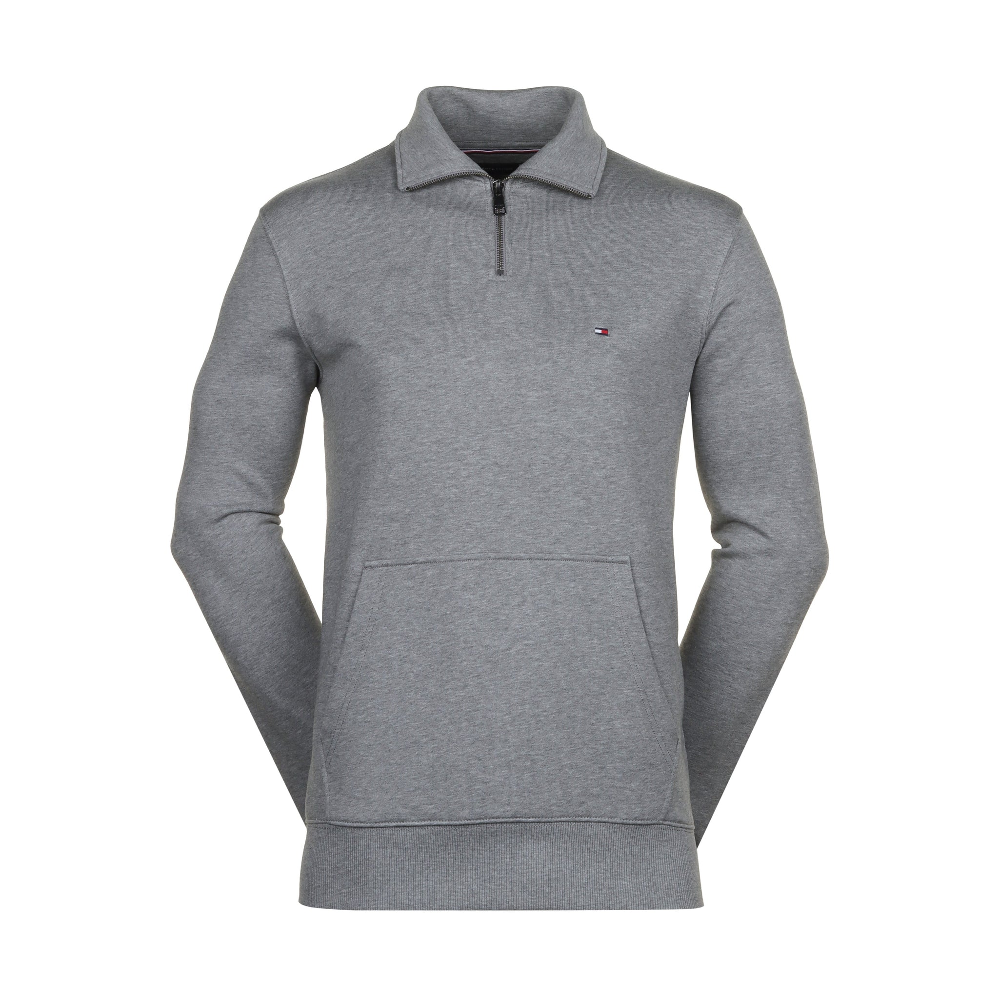 Tommy Hilfiger Essential Terry 1/4 Zip Medium Grey Heather P91