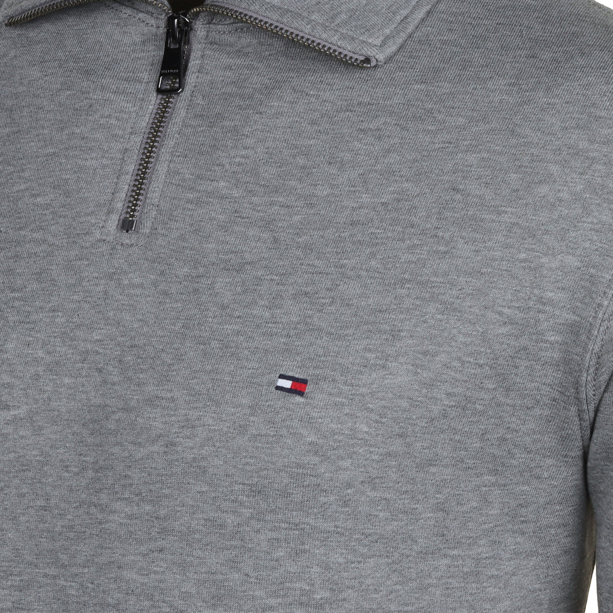 Tommy Hilfiger Essential Terry 1/4 Zip Medium Grey Heather P91
