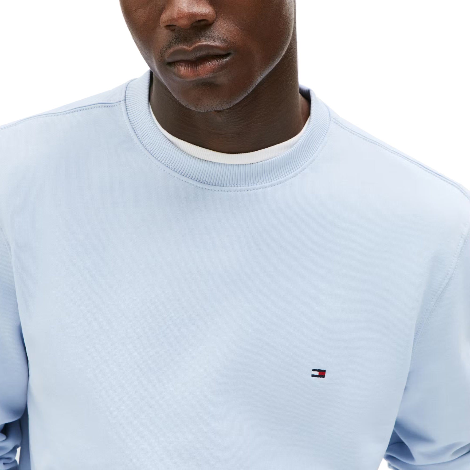 Tommy Hilfiger Essential Terry Crew Neck Breezy Blue C10