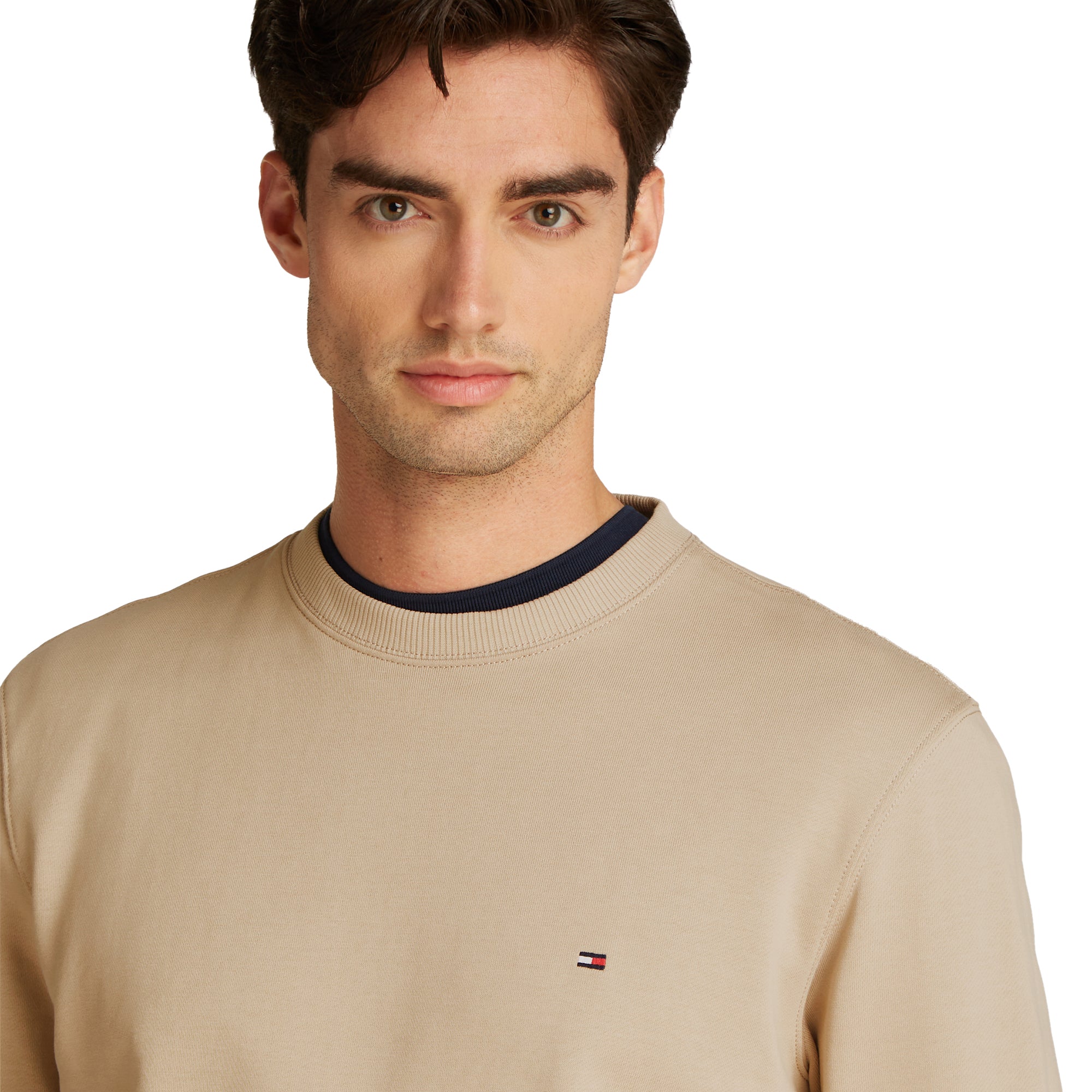 Tommy Hilfiger Essential Terry Crew Neck Sandalwood RBT