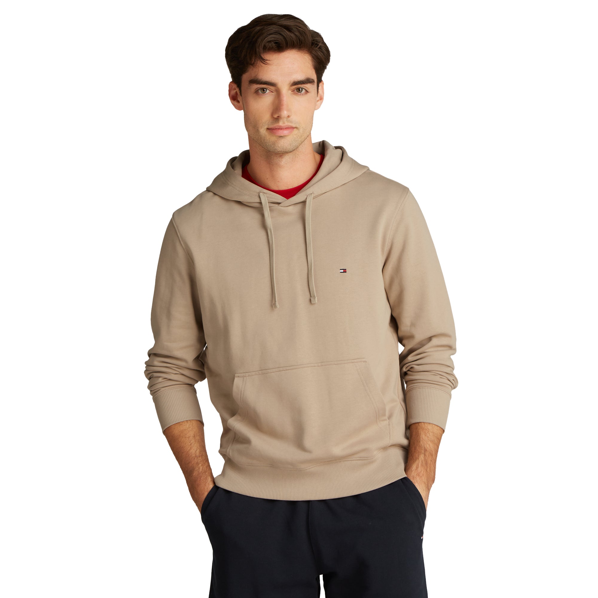 Tommy Hilfiger Essential Terry Hoodie Sandalwood RBT