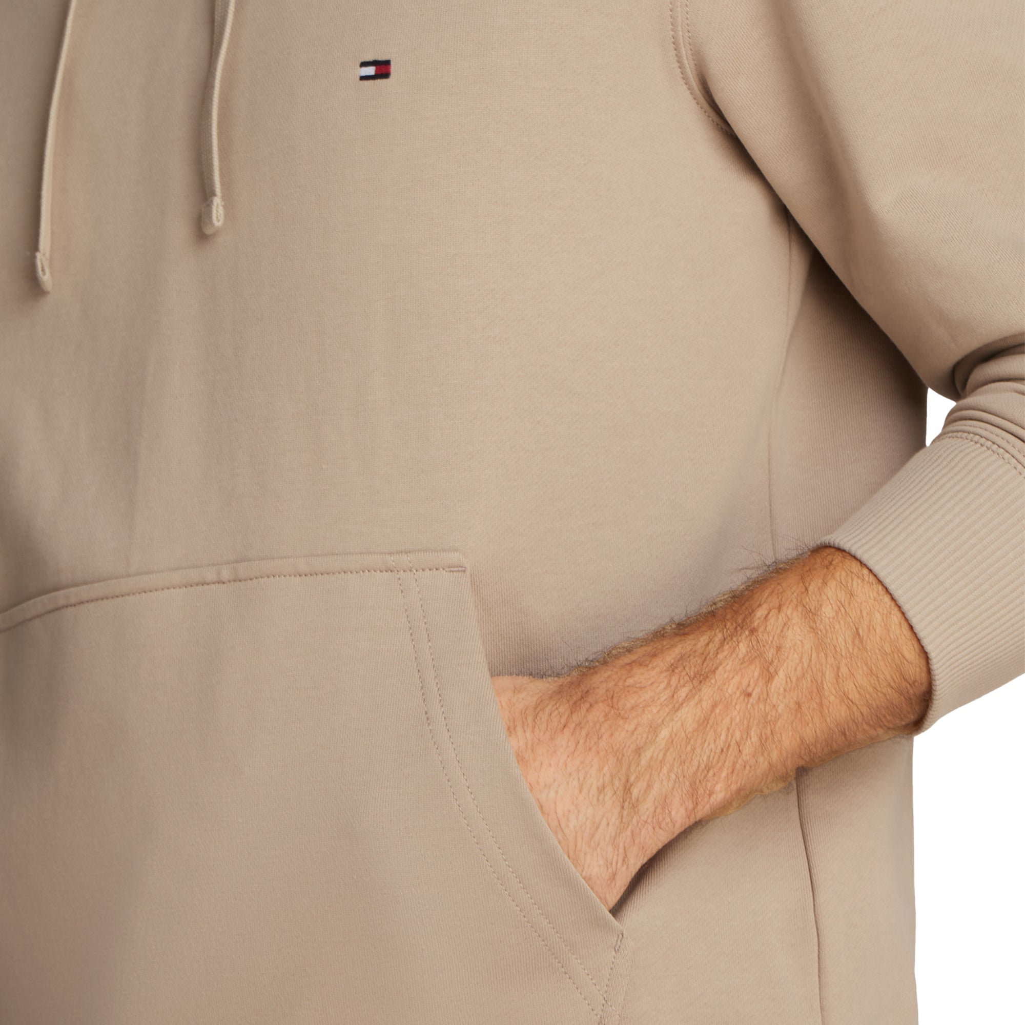 Tommy Hilfiger Essential Terry Hoodie Sandalwood RBT