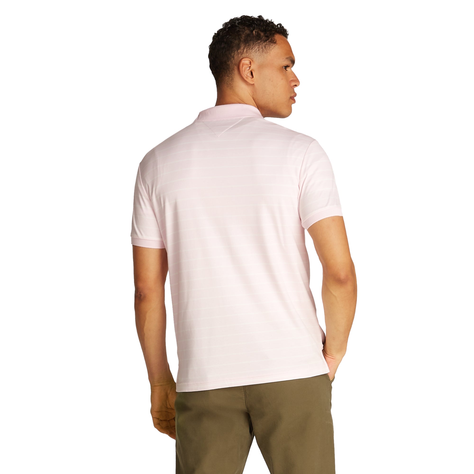 Tommy Hilfiger Liquid Cotton Polo Shirt Light Pink/Ecru 0D1