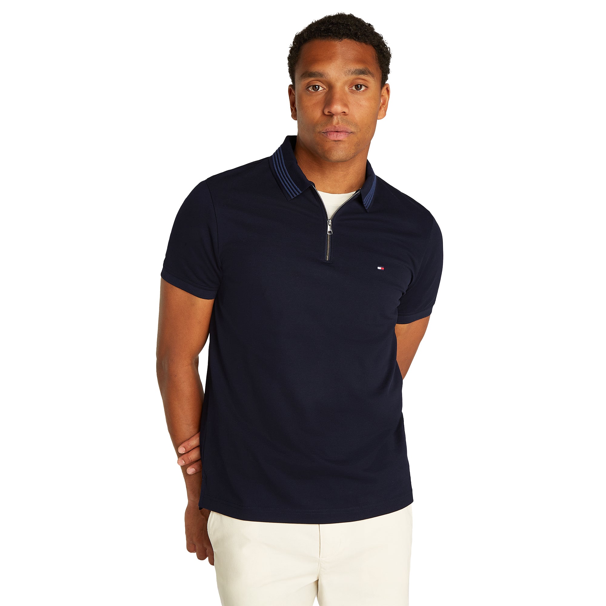 Tommy Hilfiger Mercerised Zip Placket Polo Shirt
