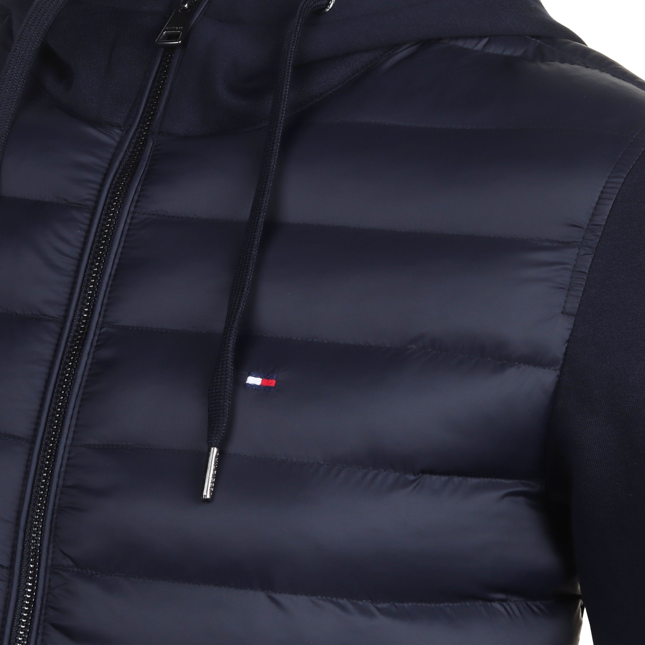 Tommy Hilfiger Mixed Media Full Zip Hooded Jacket Desert Sky DW5