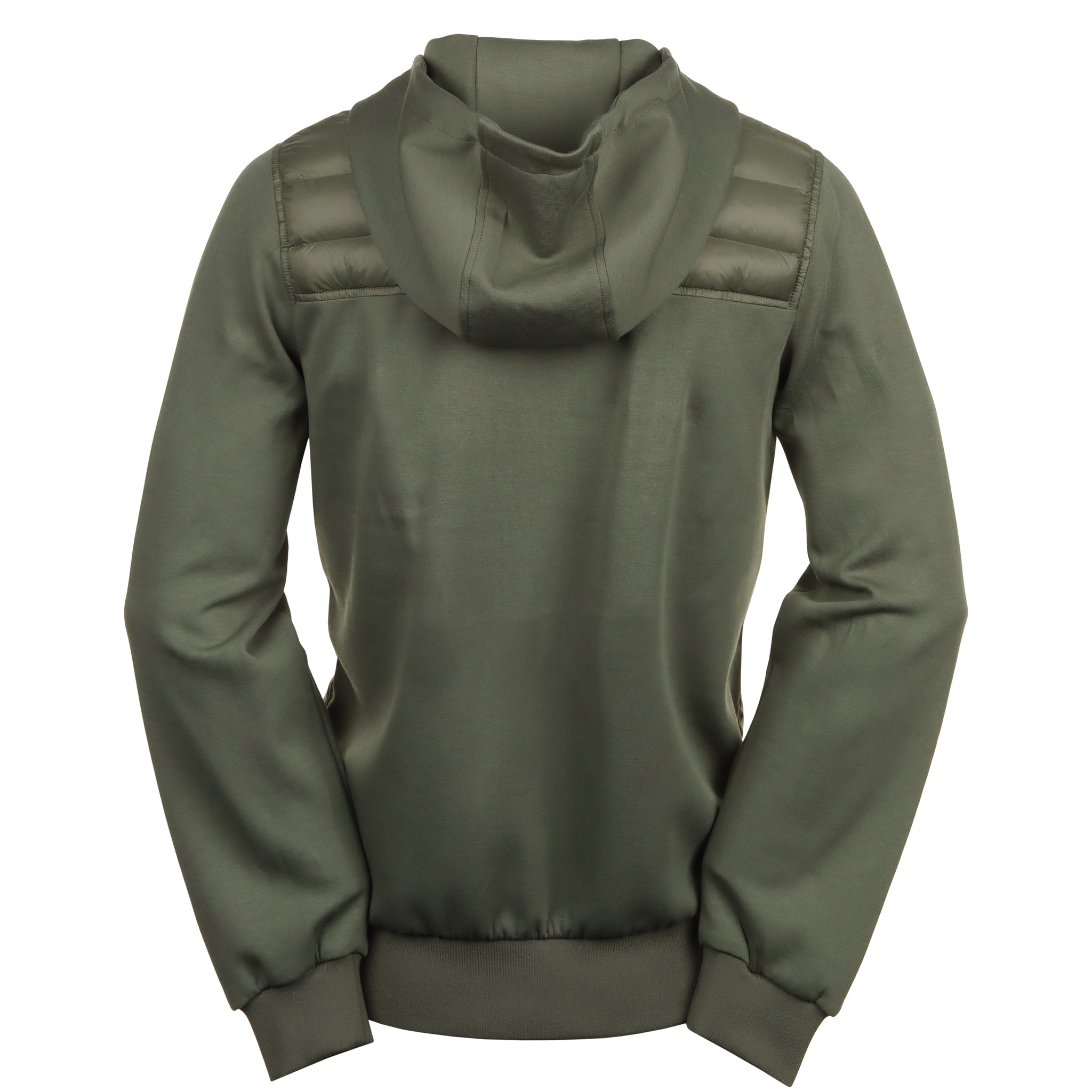 Tommy Hilfiger Mixed Media Full Zip Hooded Jacket Battle Green PLI