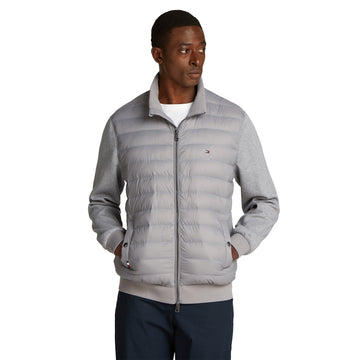 Tommy Hilfiger Mixed Media Full Zip Jacket Medium Grey Heather P91