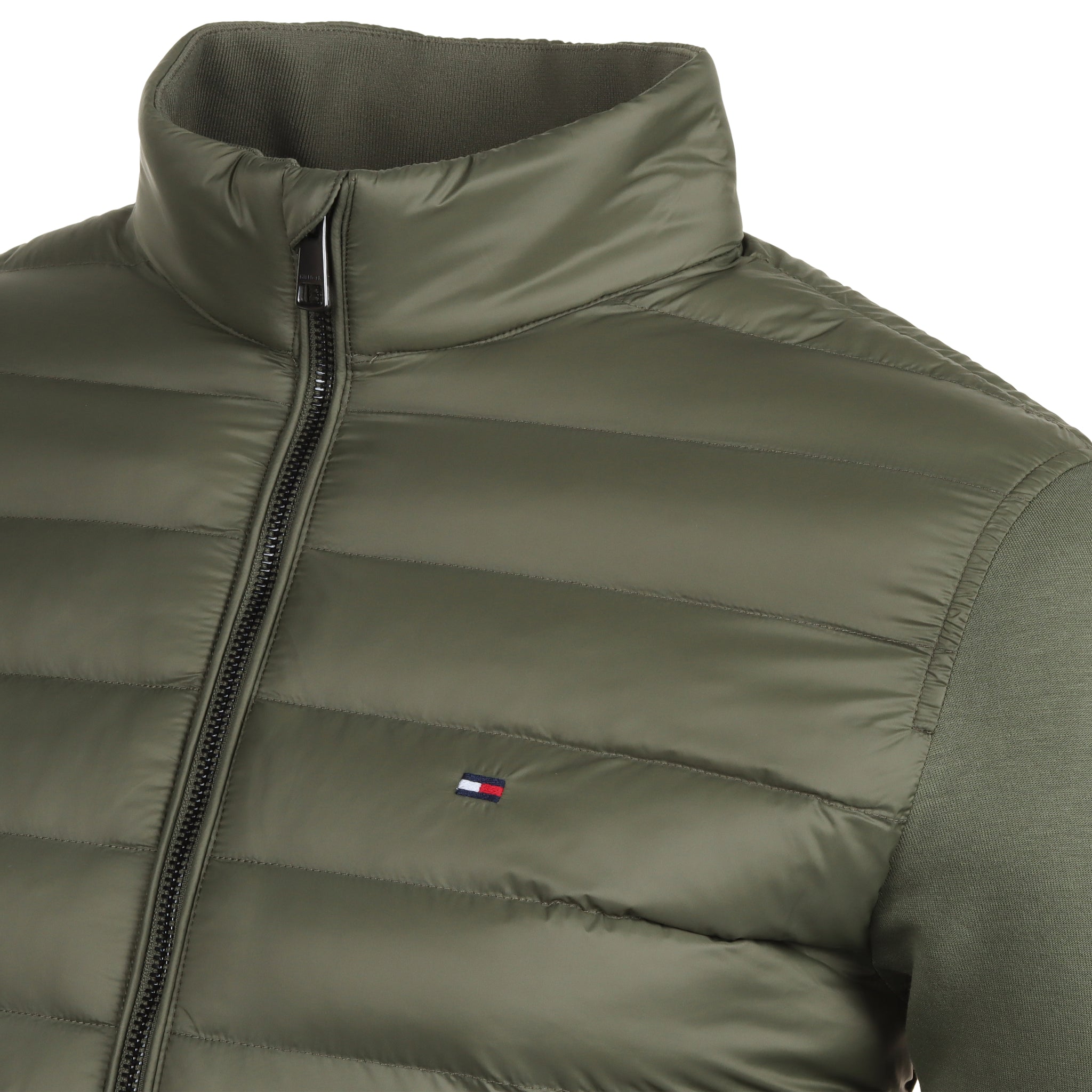 Tommy Hilfiger Mixed Media Full Zip Jacket Battle Green PLI