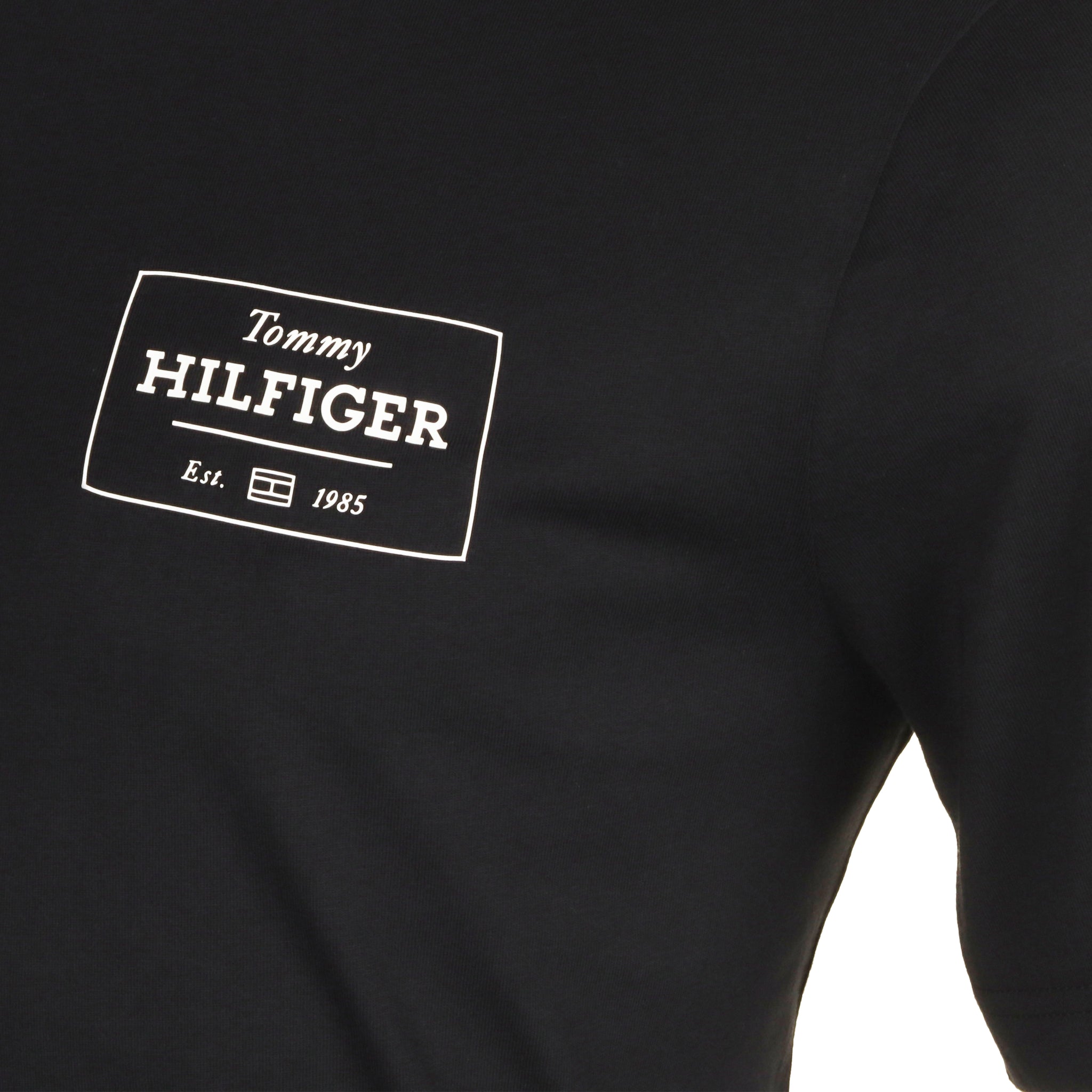 Tommy Hilfiger Monotype Printed Label Tee Black BDS
