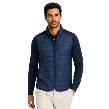 Tommy Hilfiger Mixed Media Hybrid Full Zip Golf Vest