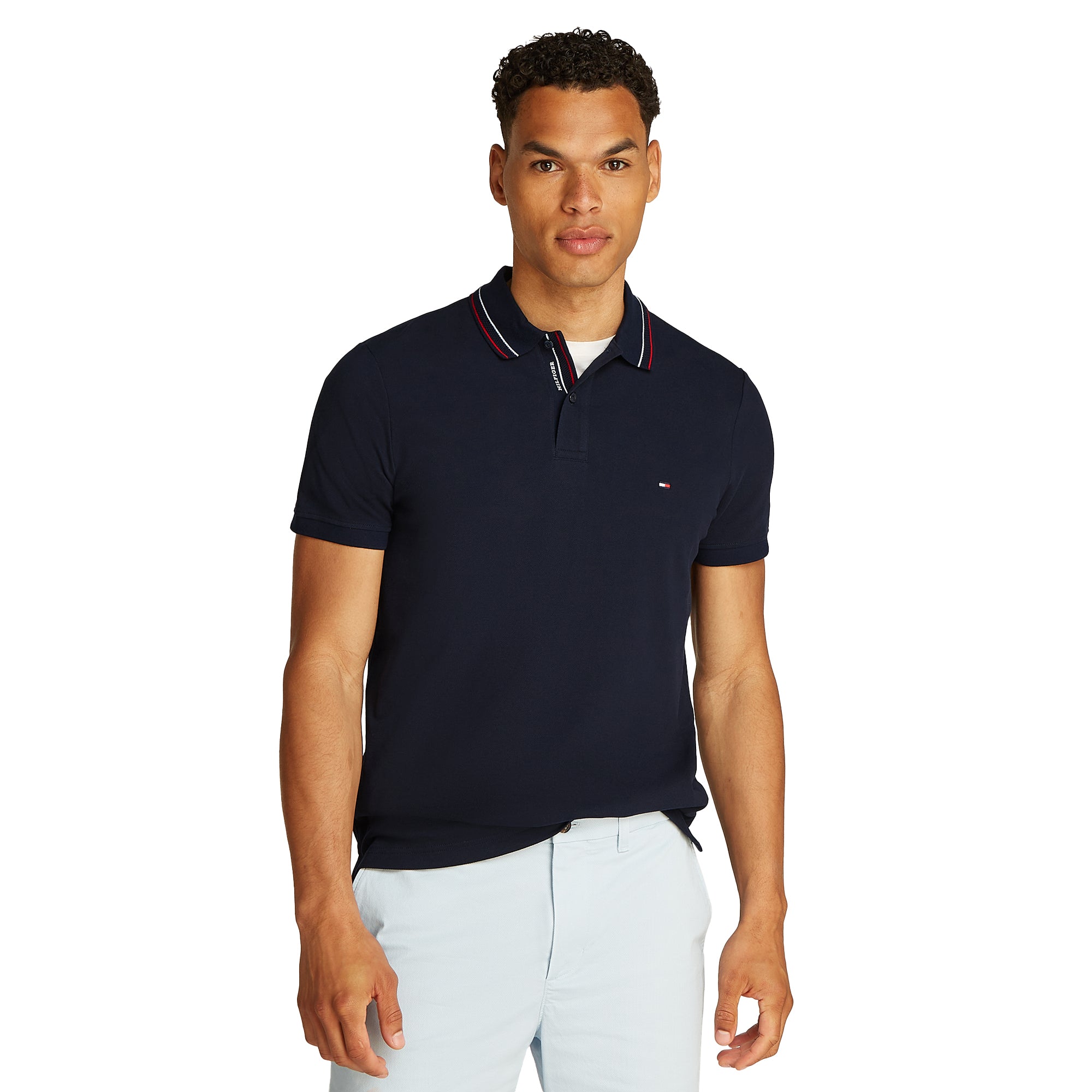 Tommy Hilfiger Placket Interest Polo Shirt Desert Sky DW5