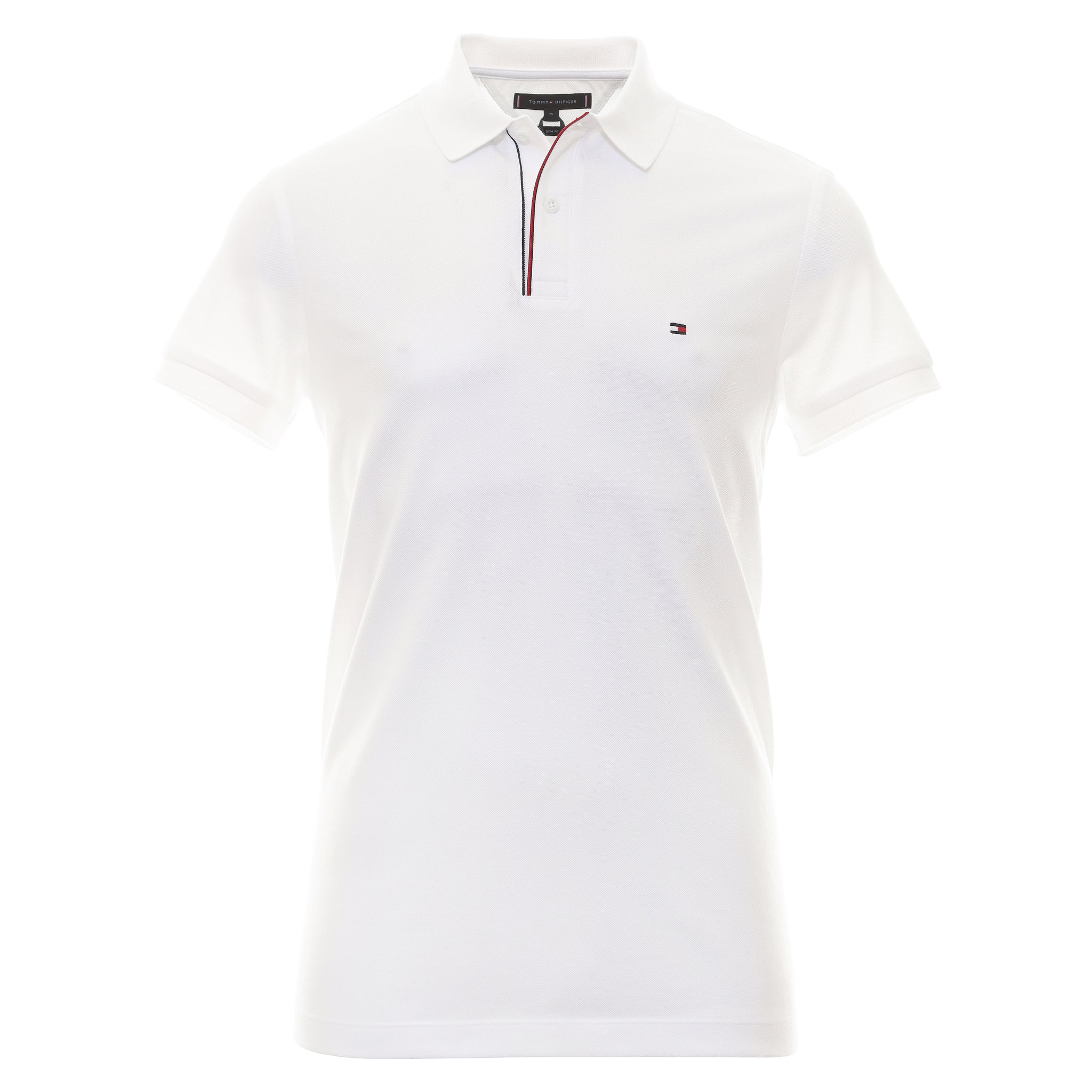 Tommy Hilfiger RWB Detail Slim Polo Shirt MW0MW33268 White YBR | Function18