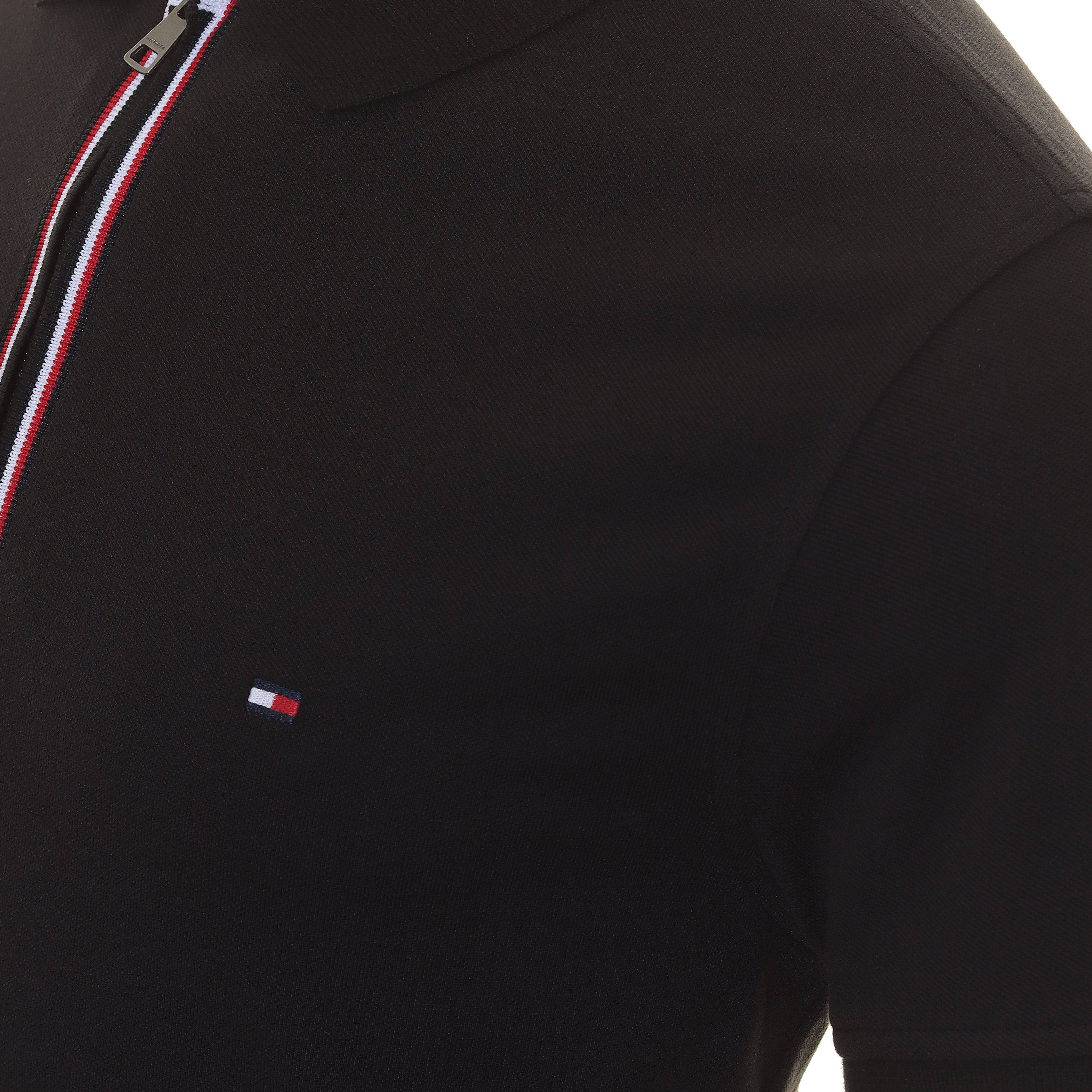 Tommy Hilfiger RWB Zip Slim Polo Shirt MW0MW31677 Black BDS | Function18