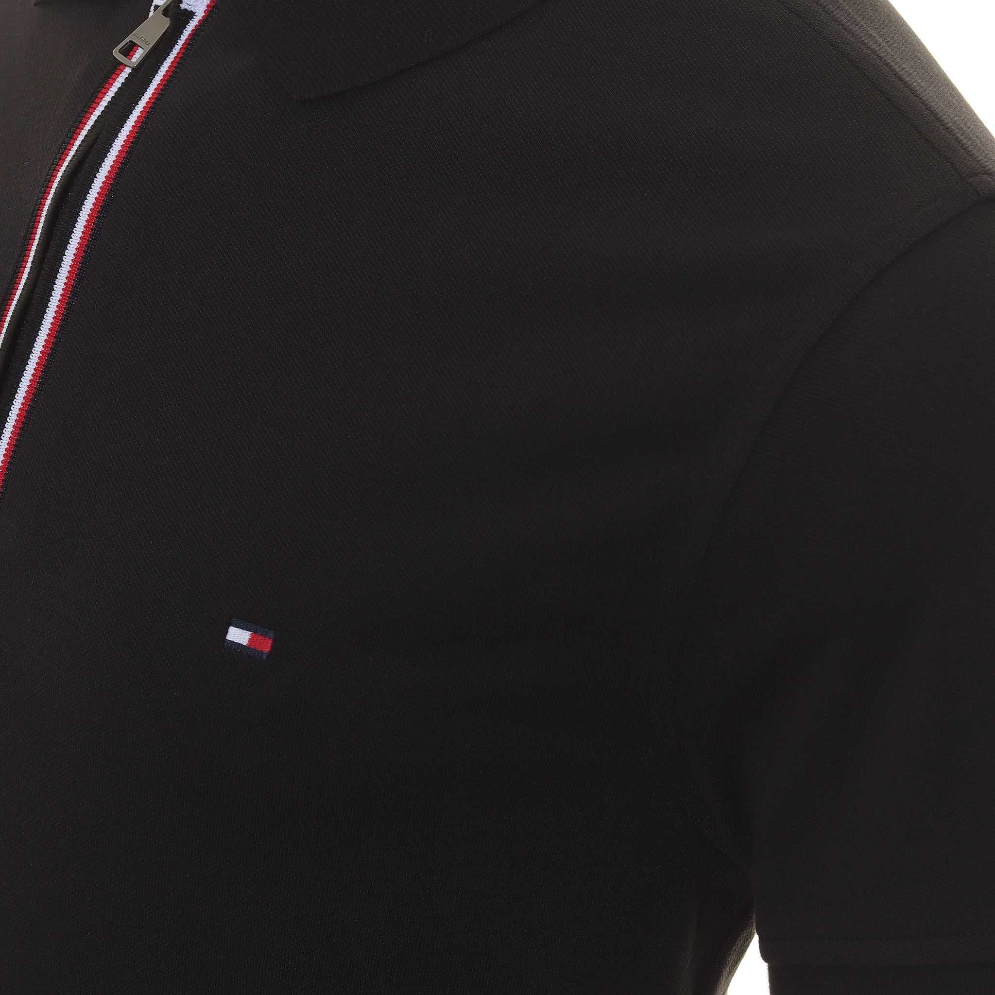 Tommy Hilfiger RWB Zip Slim Polo Shirt MW0MW31677 Black BDS