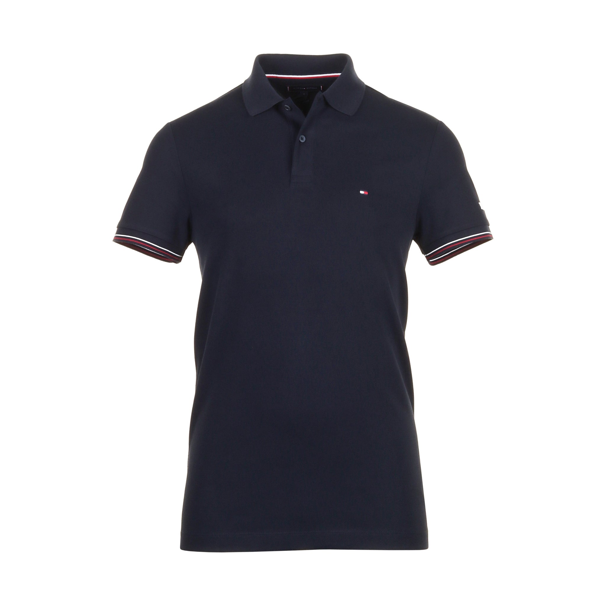 Tommy Hilfiger Stripe Cuff Polo Shirt Desert Sky DW5