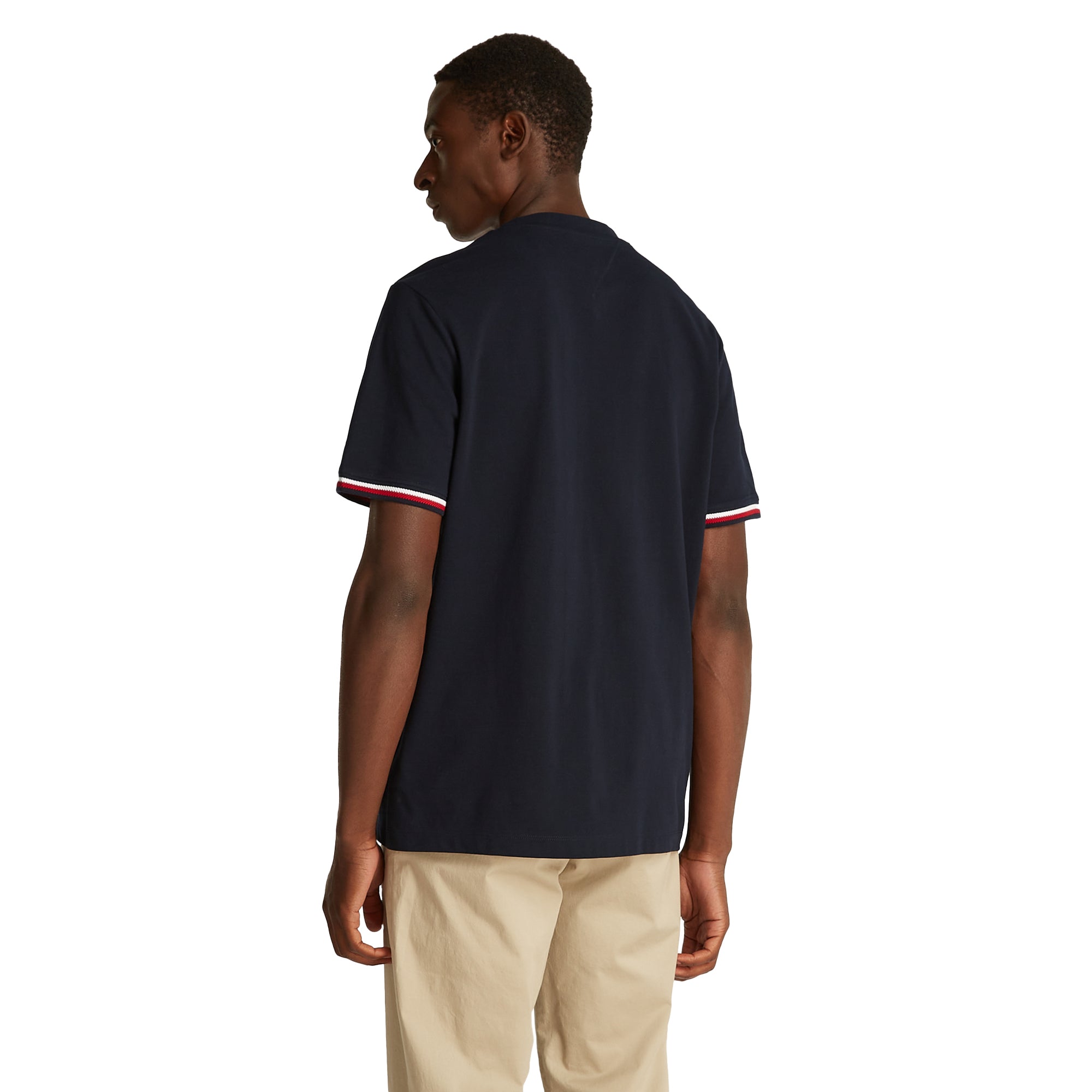 Tommy Hilfiger Stripe Cuff Tee Desert Sky DW5