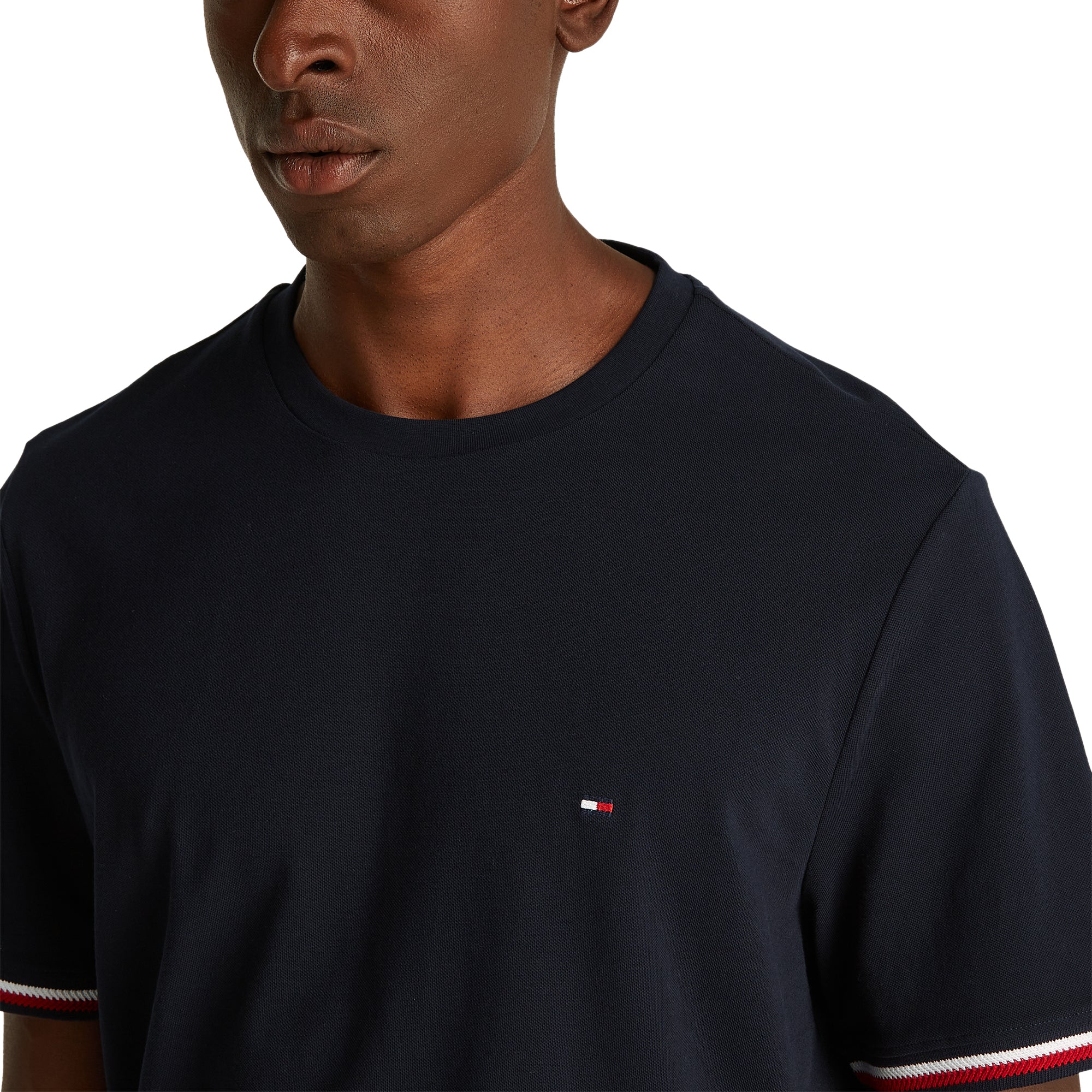Tommy Hilfiger Stripe Cuff Tee Desert Sky DW5