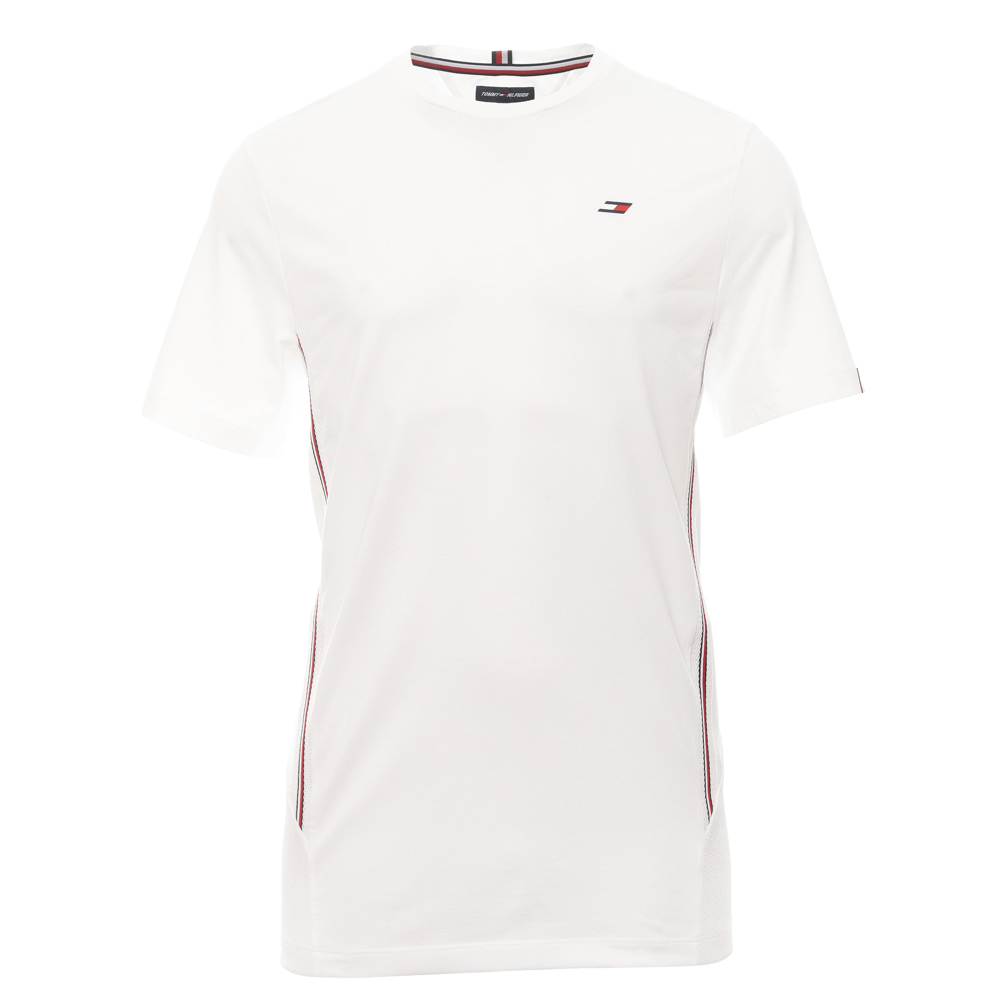 Tommy Sport Cool Jersey Mesh Tape Tee MW0MW31449 Optic White YCF ...