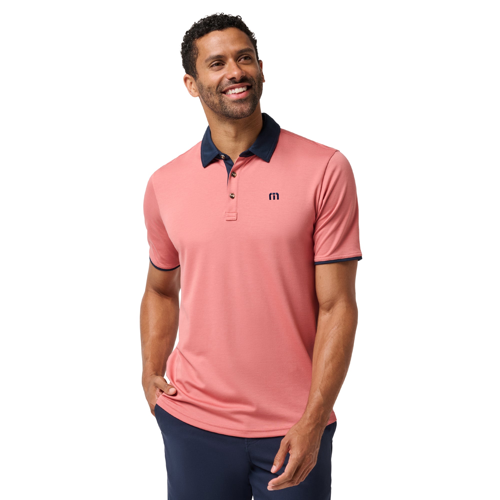 TravisMathew All Day Social Club Polo Shirt - Brick Dust 6BRK