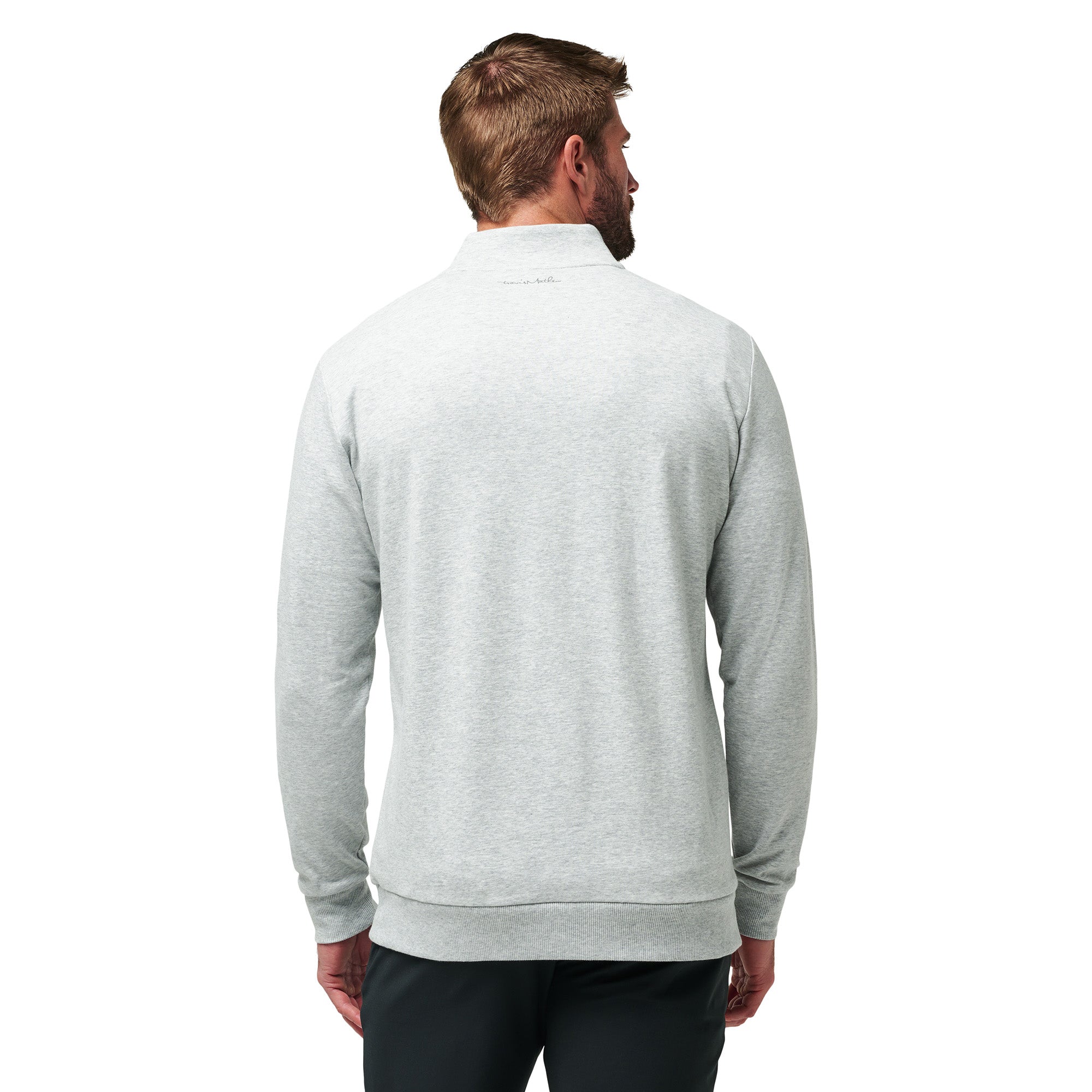 TravisMathew Cloud 2.0 1/4 Zip Heather Light Grey