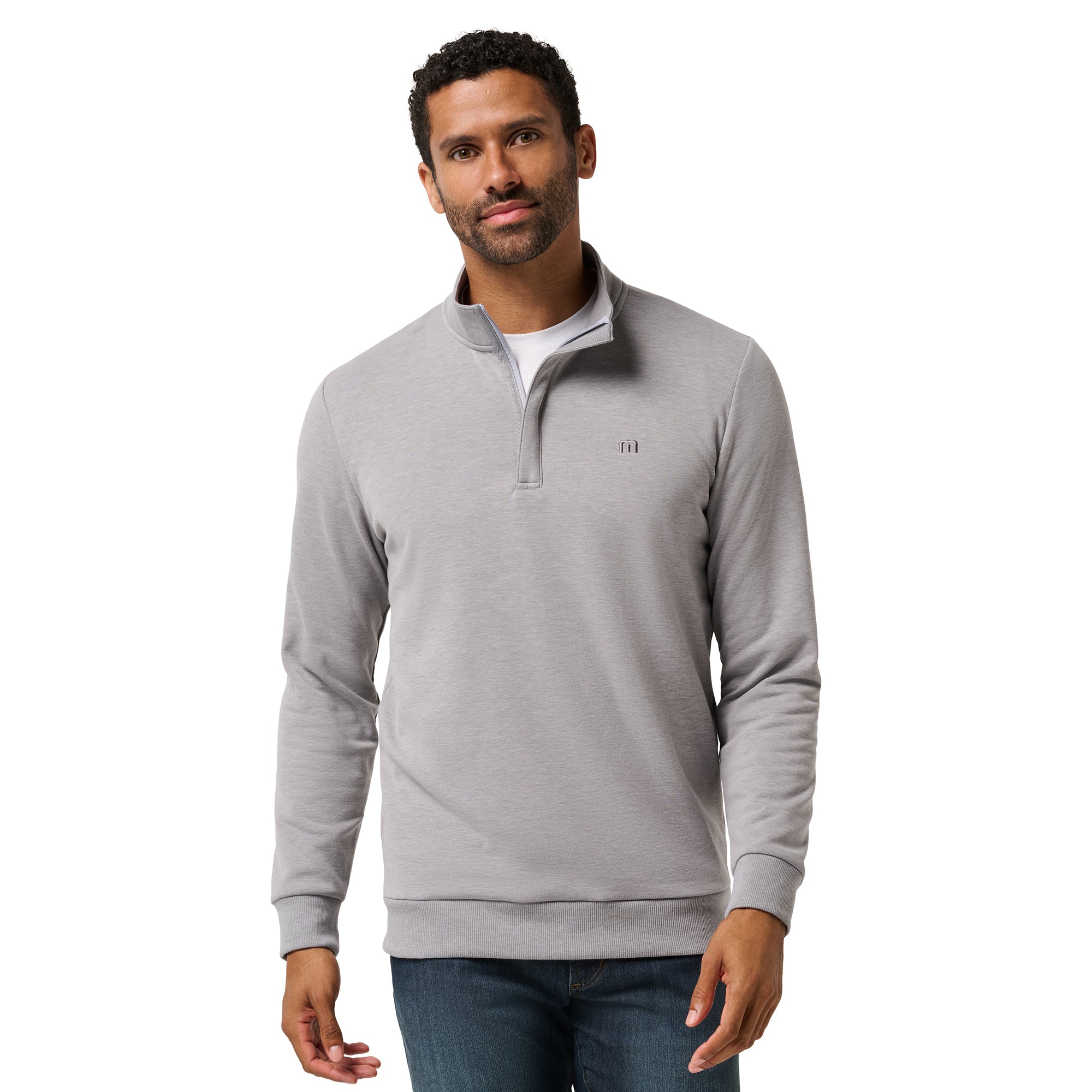 TravisMathew Cloud 2.0 1/4 Zip - Heather Kentucky Blue - 1MS309
