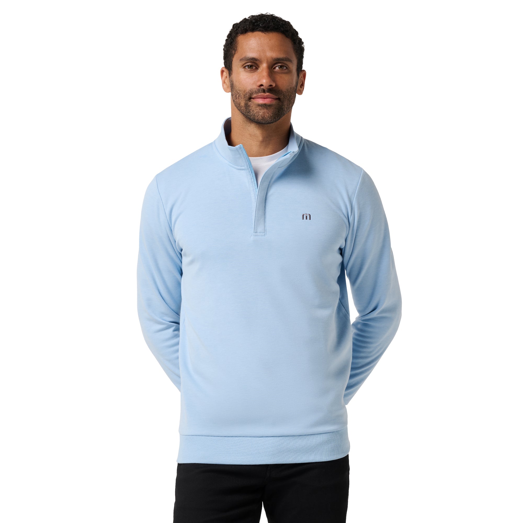 TravisMathew Cloud 2.0 1/4 Zip - Heather Kentucky Blue - 1MS309