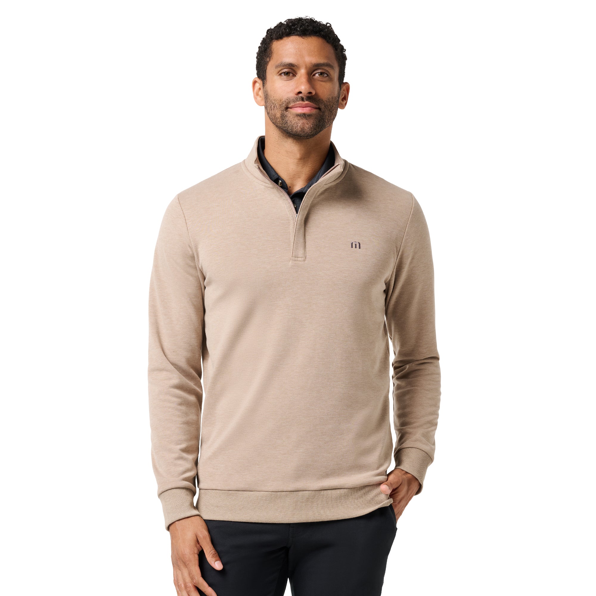 TravisMathew Cloud 2.0 1/4 Zip - Heather Kentucky Blue - 1MS309