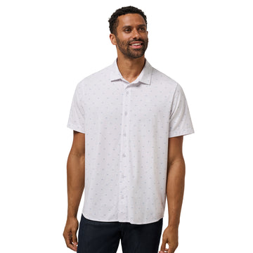 TravisMathew Comfortknit Geo Button Up Shirt