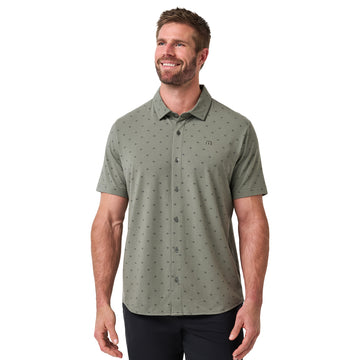 TravisMathew Comfortknit Geo Button Up Shirt