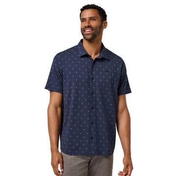 TravisMathew Comfortknit Geo Button Up Shirt