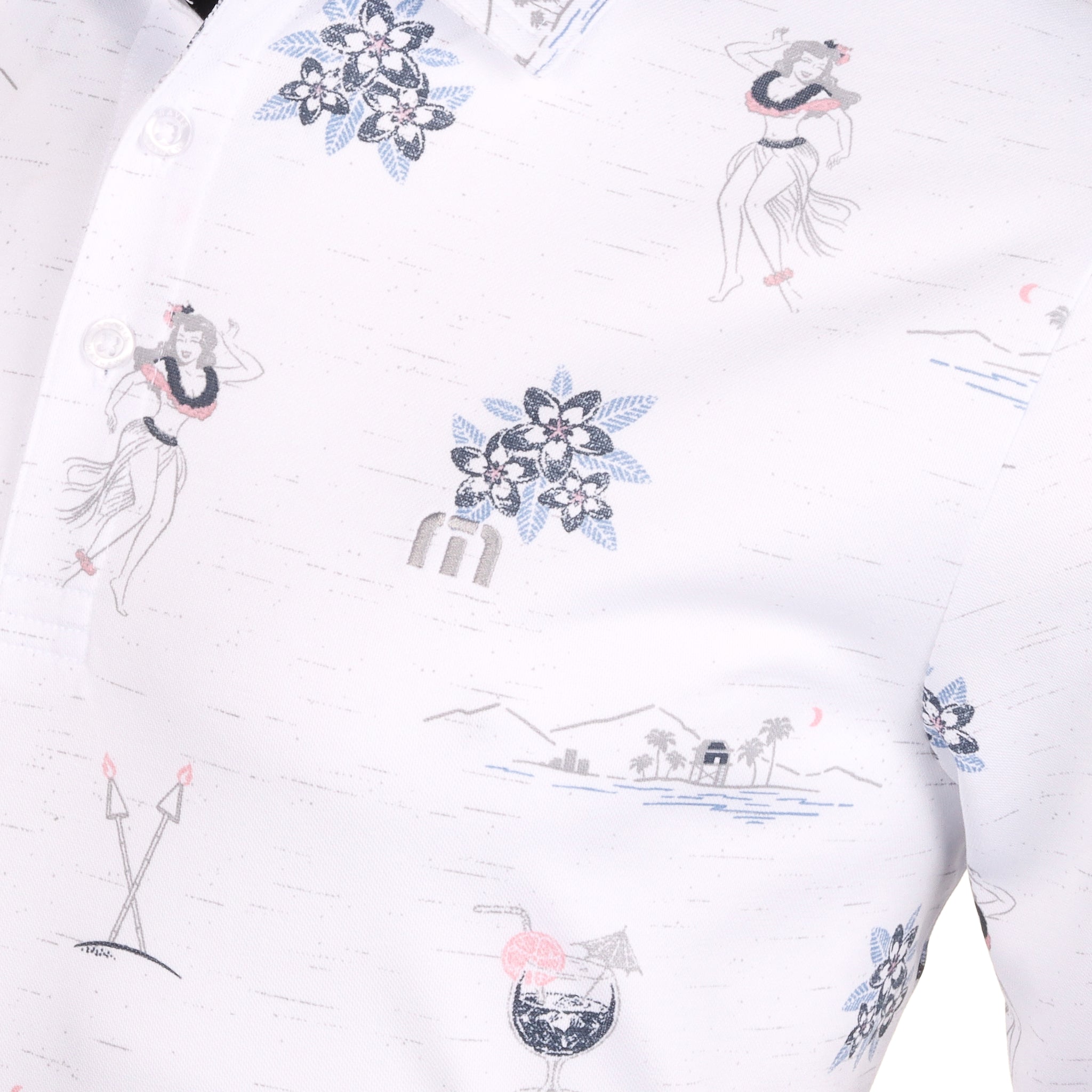 TravisMathew Island Paradise Polo Shirt White 