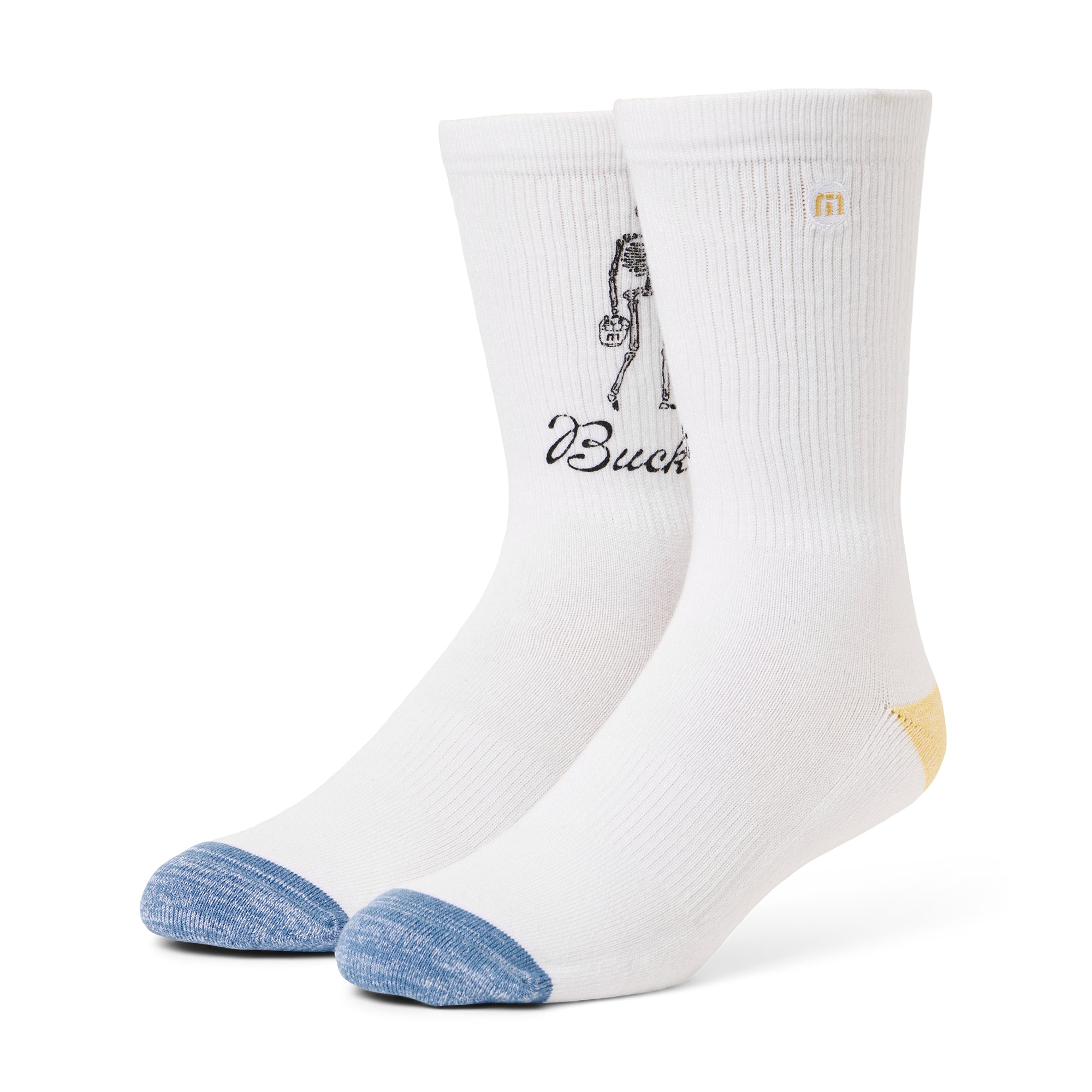 TravisMathew Lost Buckets Crew Socks White