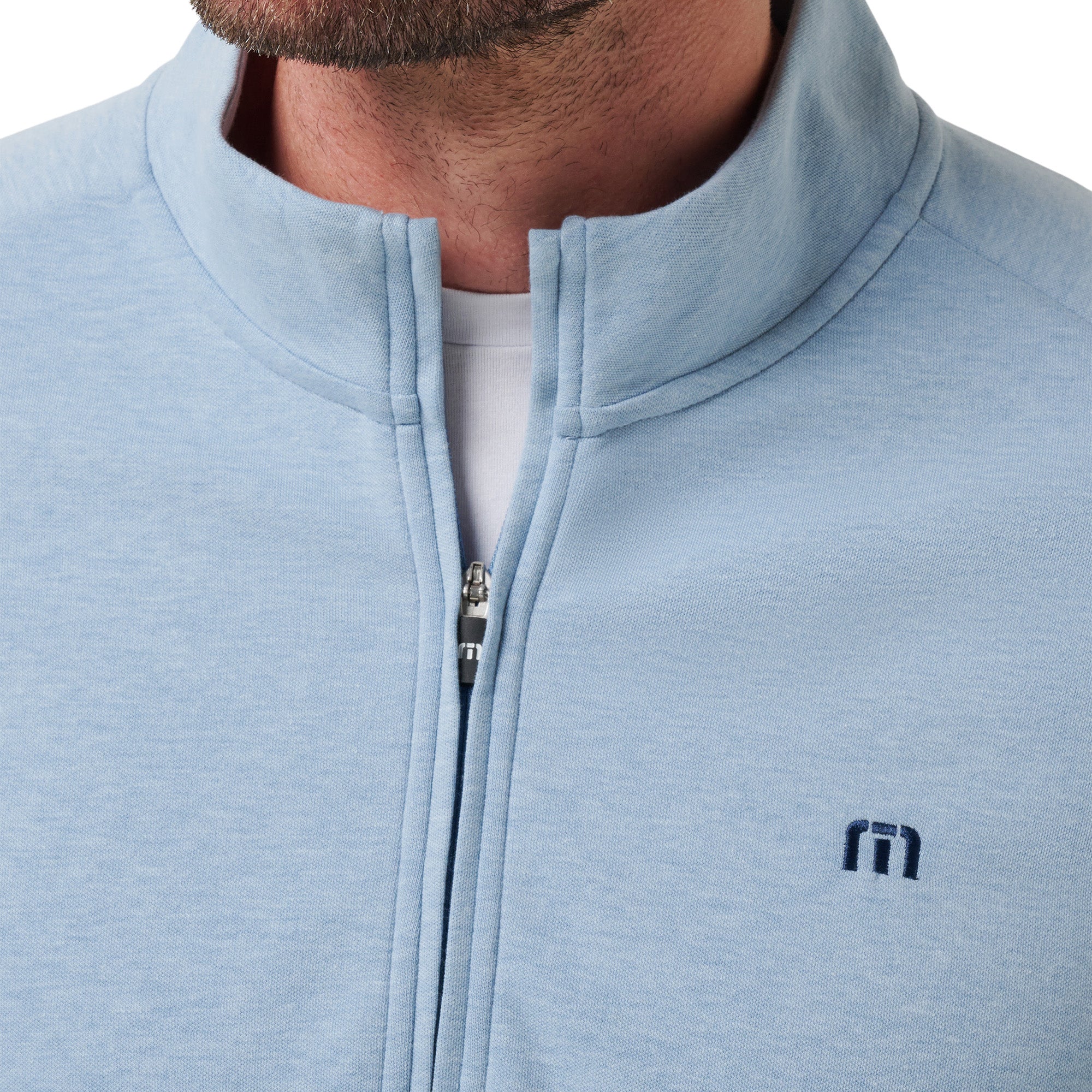TravisMathew Upgraded 1/4 Zip Light Blue 