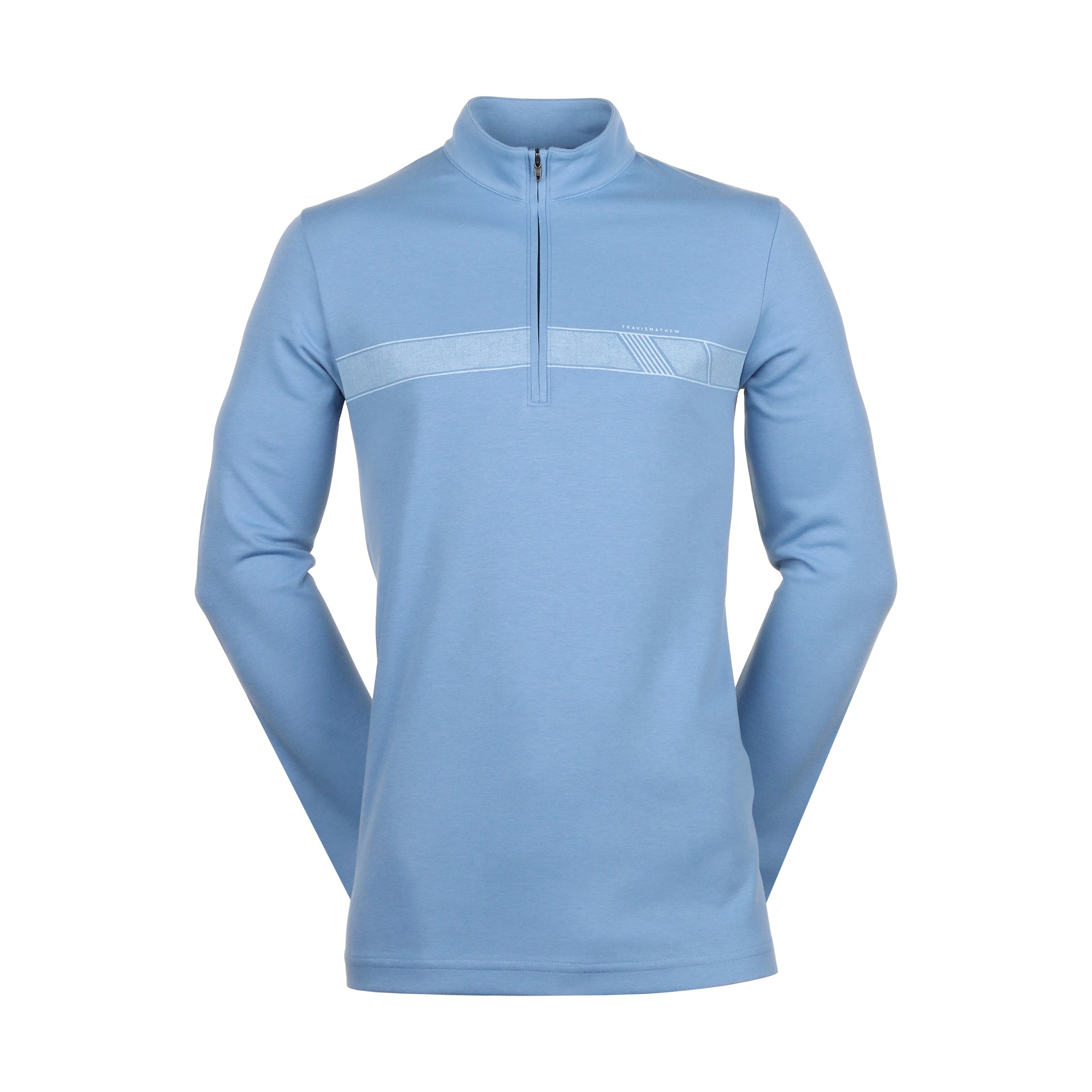 TravisMathew Upgraded Chest Stripe 1/4 Zip Quiet Harbour