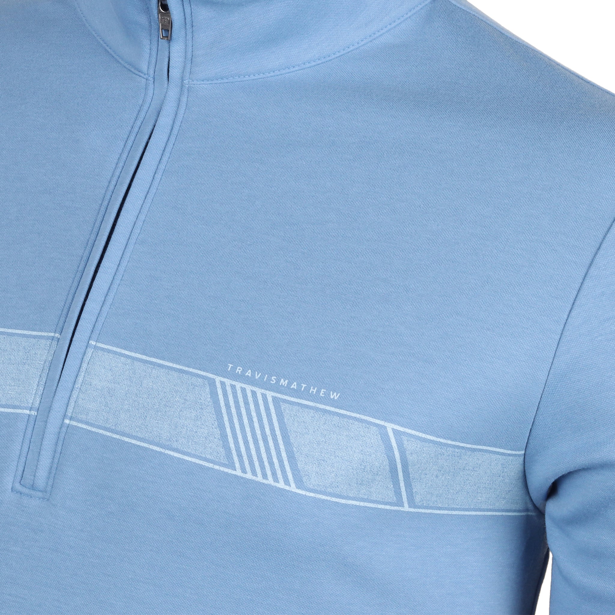 TravisMathew Upgraded Chest Stripe 1/4 Zip Quiet Harbour