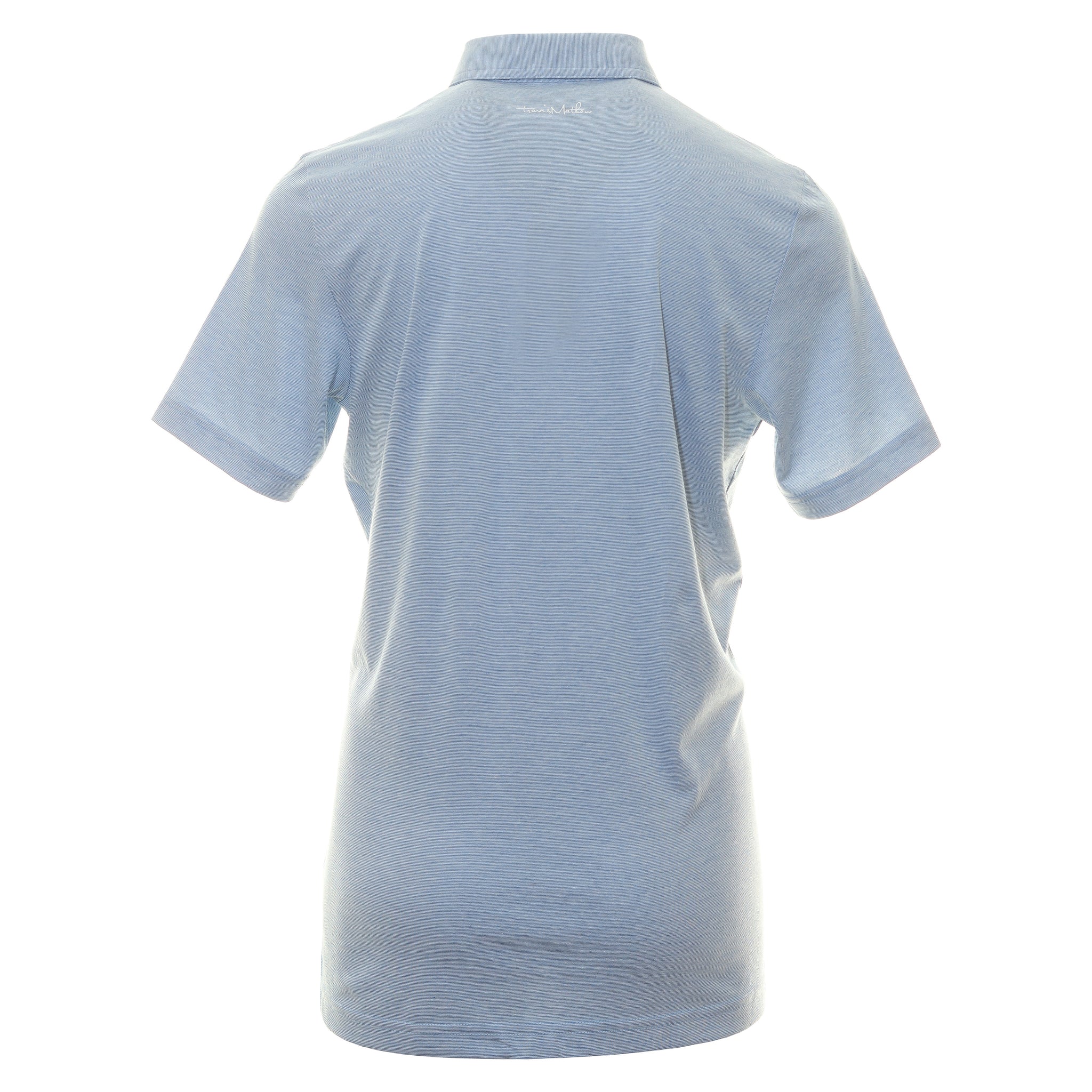 TravisMathew Zinna Polo Shirt Heather Light Blue