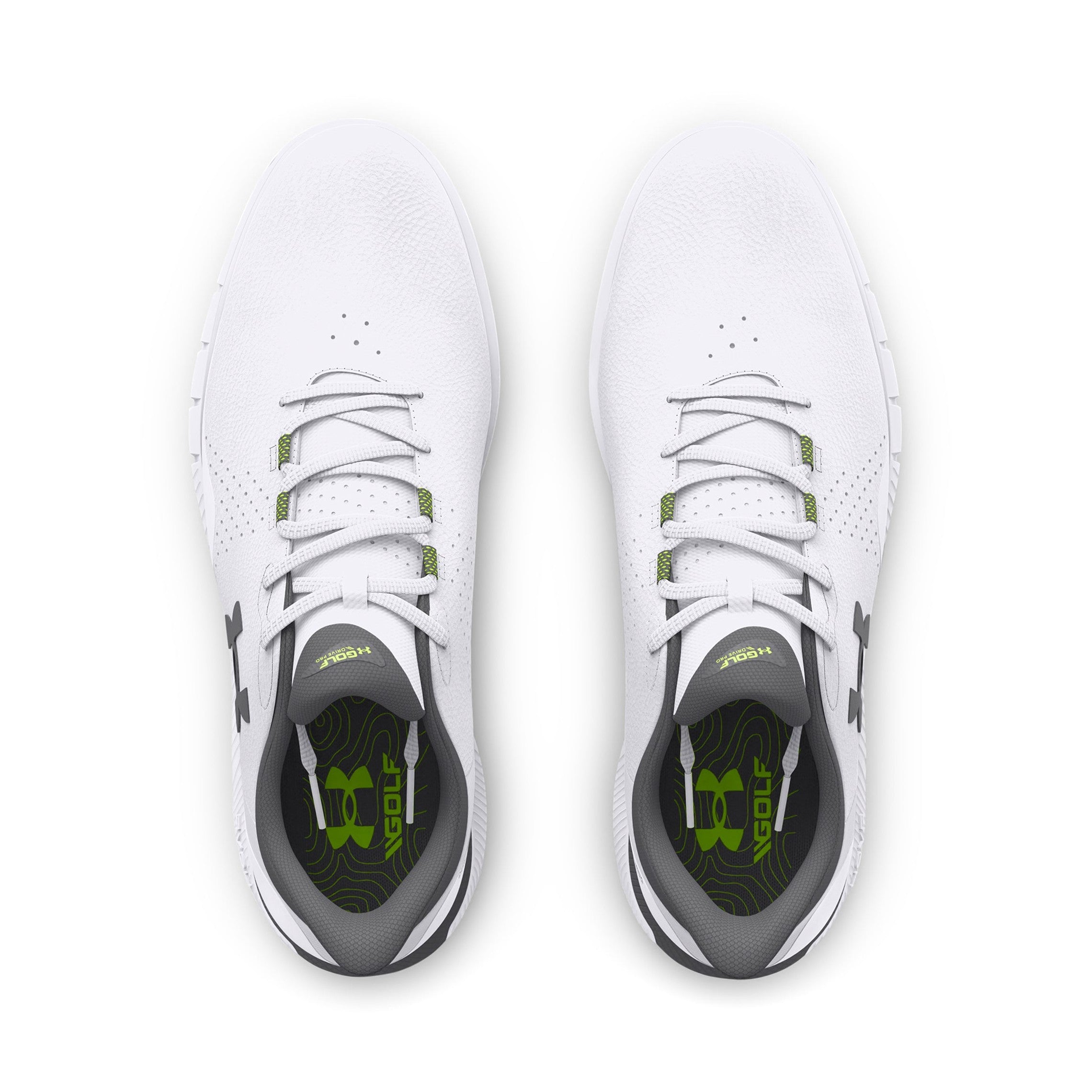 Under Armour Drive Fade SL Golf Shoes - White/Titan Grey 100