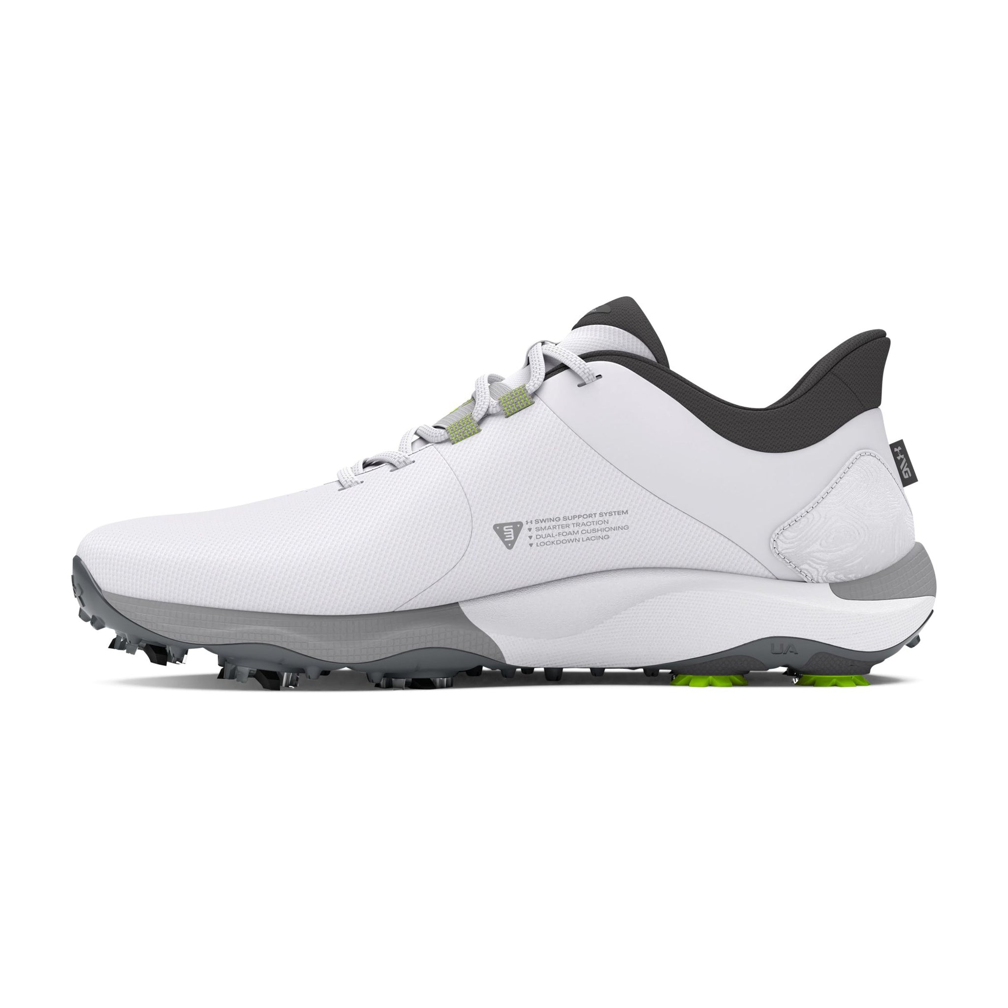 Under Armour Drive Pro E Golf Shoes White/Gunmetal 100