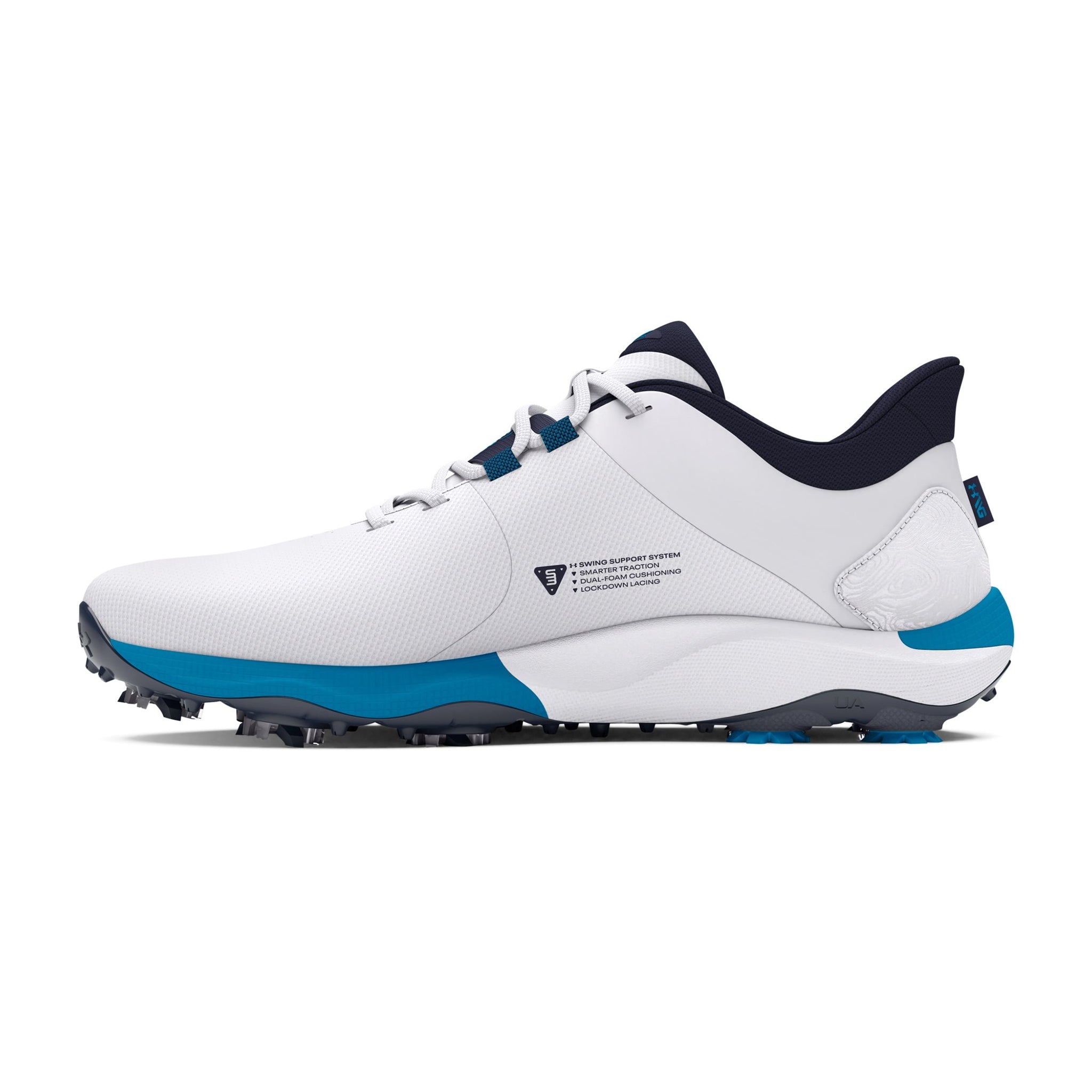 Under Armour Drive Pro E Golf Shoes White/Capri 101