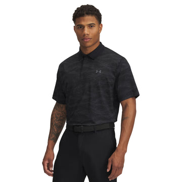Under Armour Golf Drive Chill Printed Polo Black/Anthracite 001