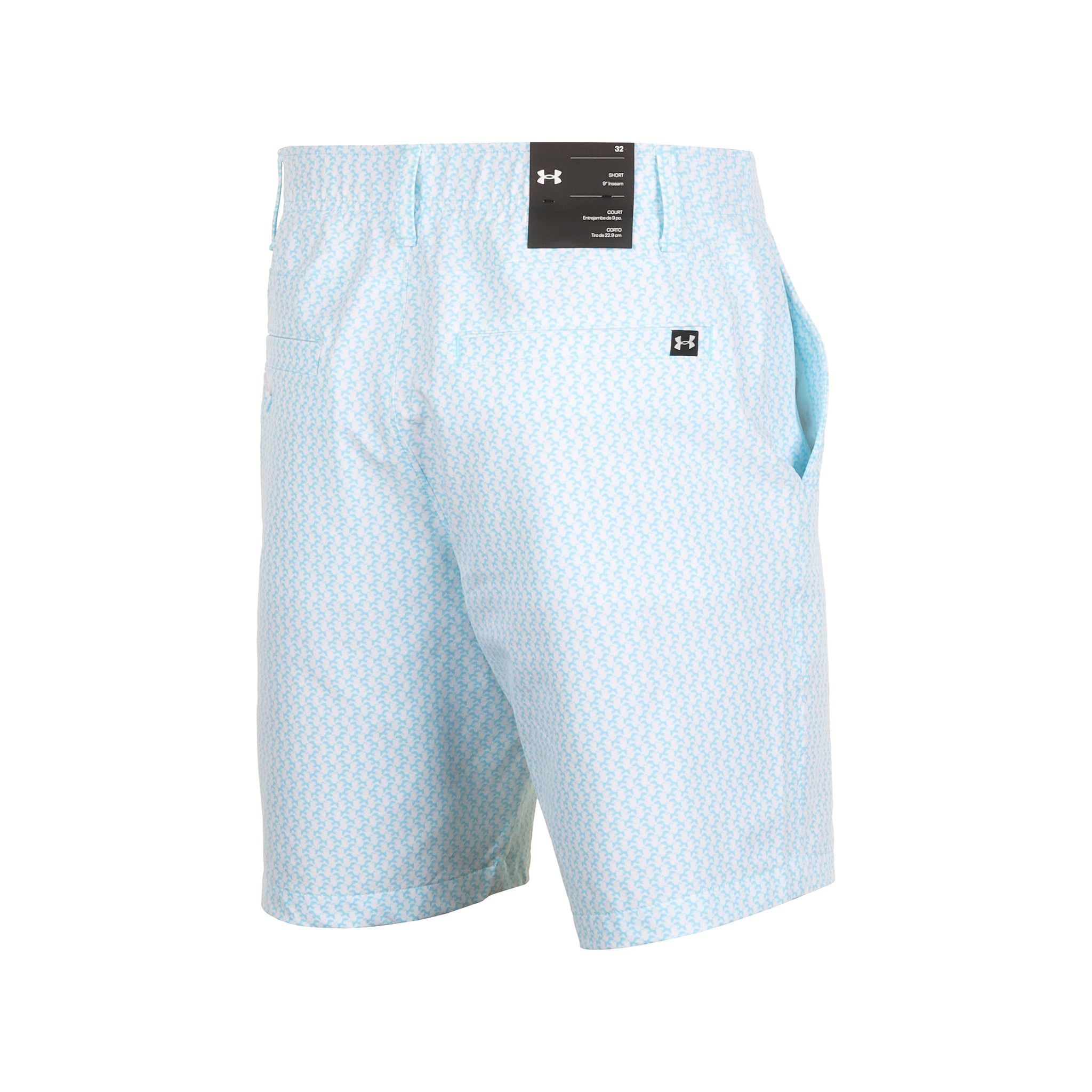 Under Armour Golf Drive Printed Tapered Shorts White/Sky Blue 100