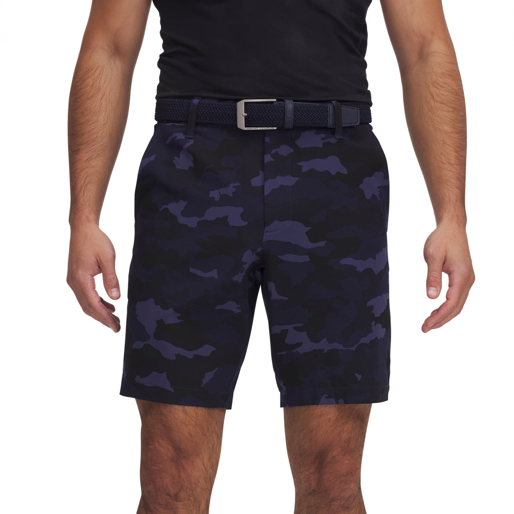 Under Armour Golf Drive Printed Tapered Shorts Midnight Navy/Downpour Grey 411 
