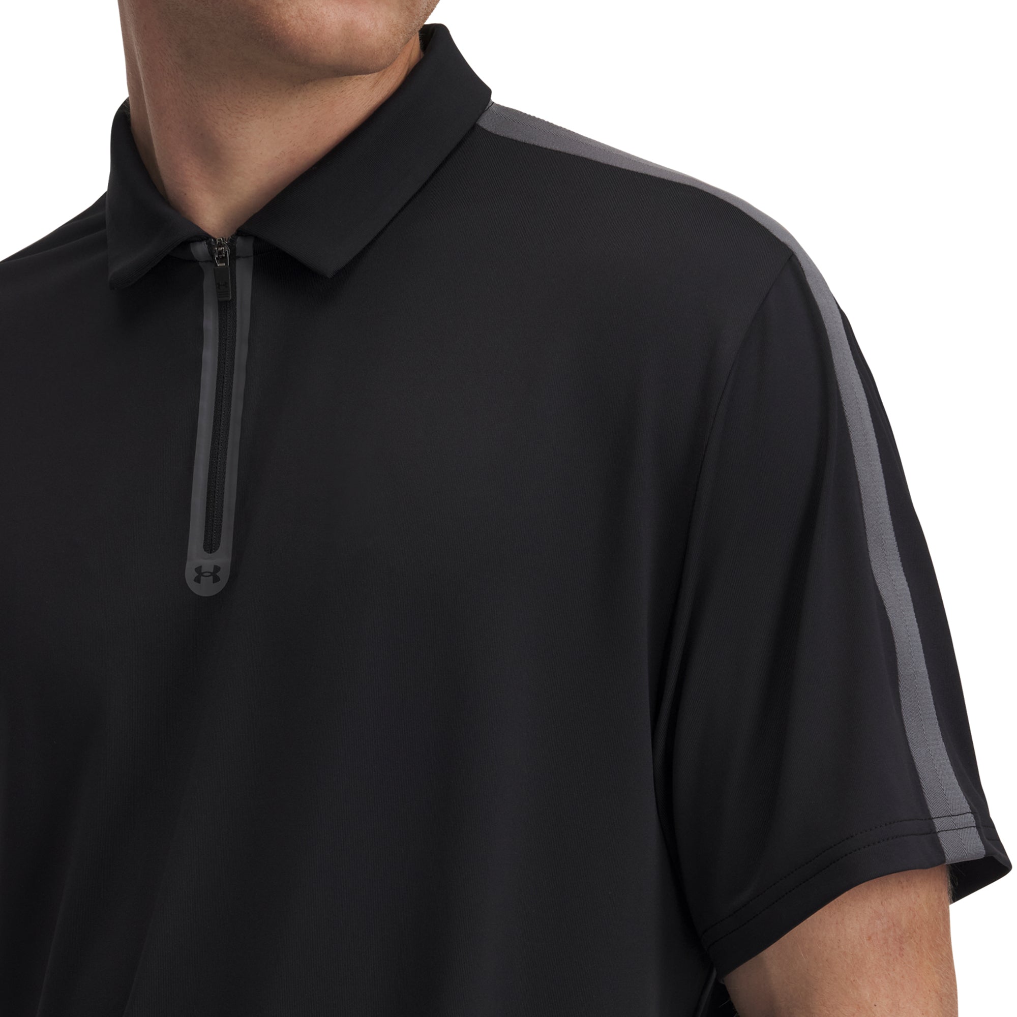 Under Armour Golf Drive Zip Polo Black/Castlerock 001
