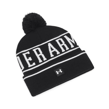 Under Armour Golf Halftime Pom Beanie Black/White 001