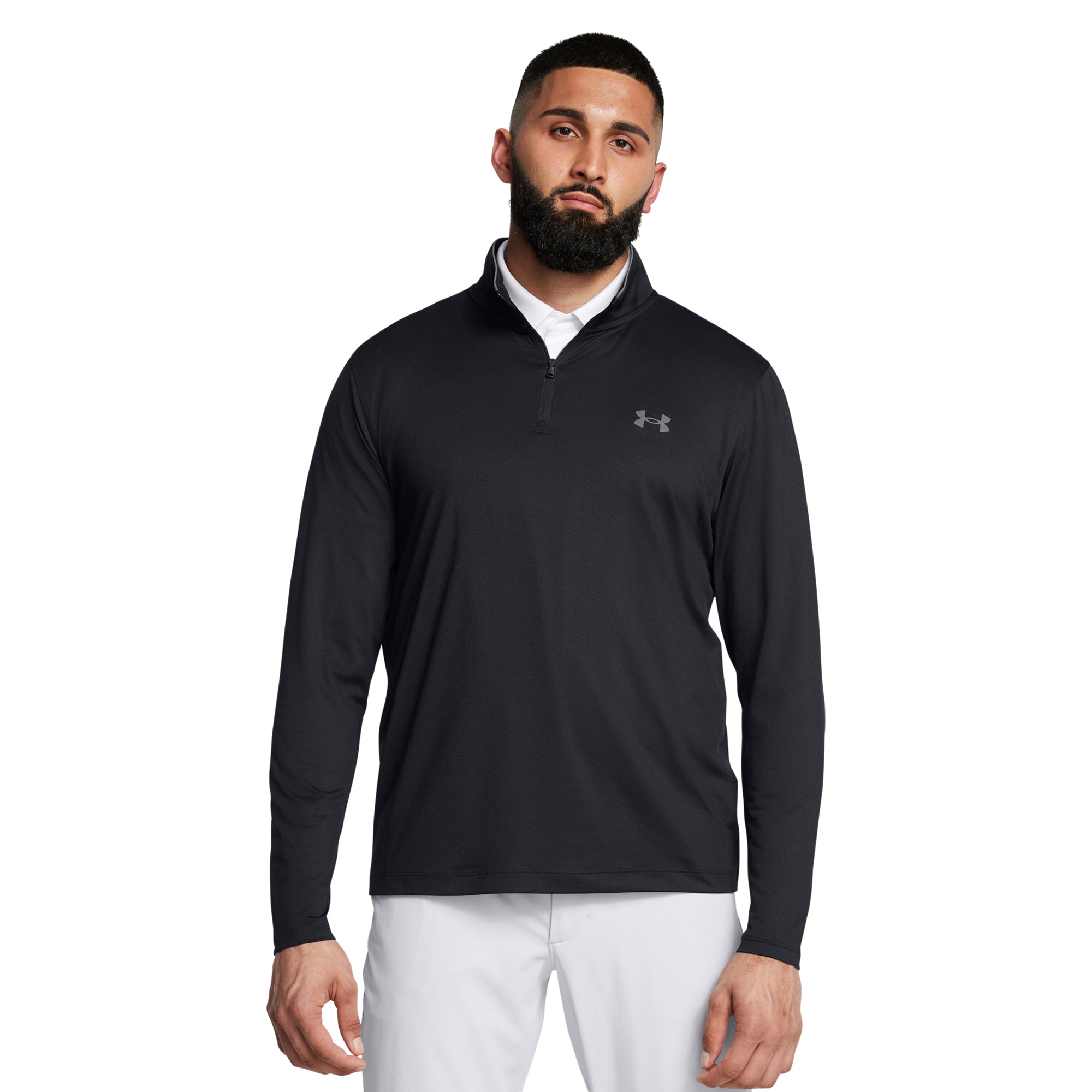 Under Armour Golf MatchPlay 1/4 Zip Black 001